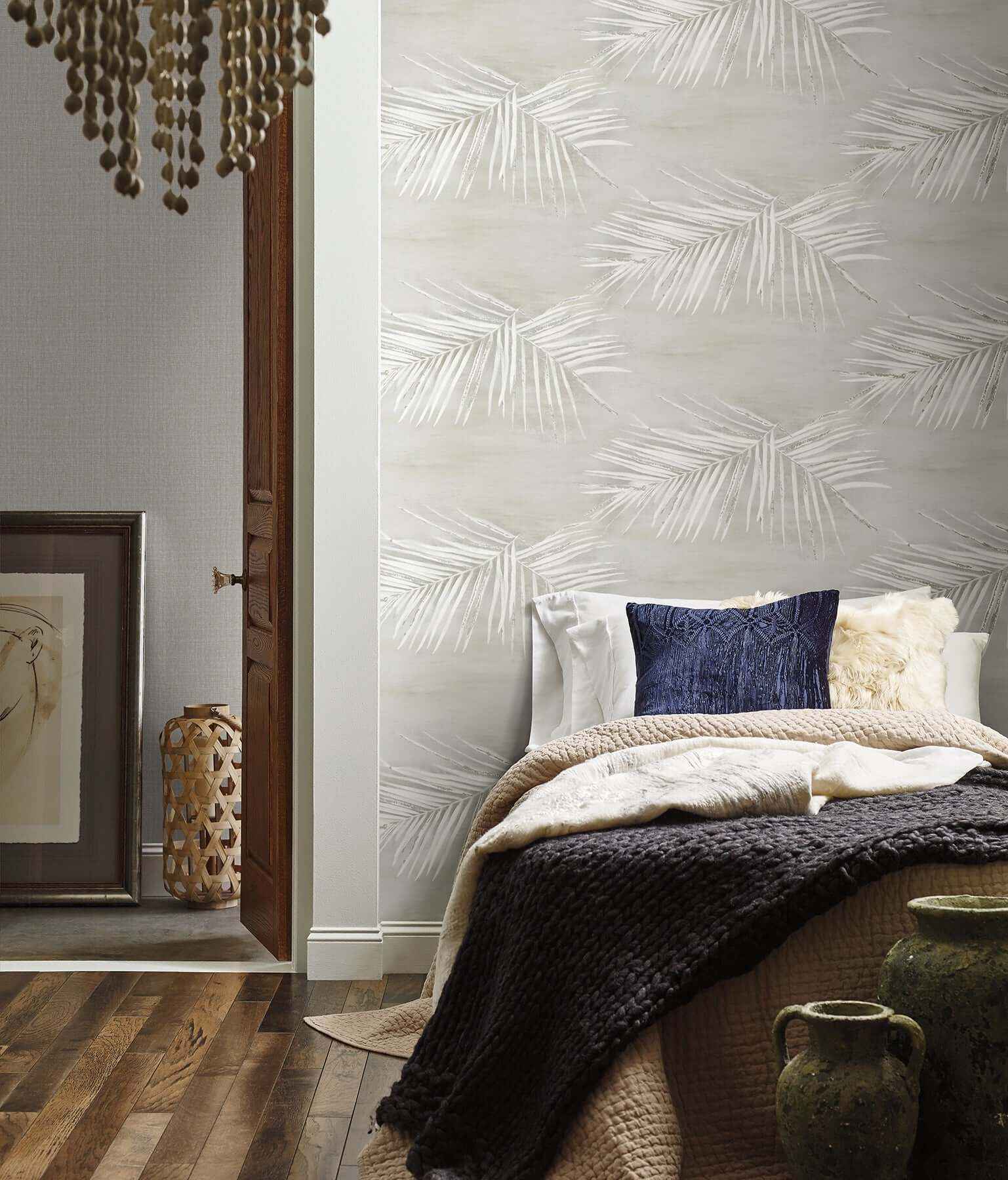 Endless Summer Grey Peel & Stick Wallpaper - York Wallcoverings - PSW1556RL - York Wallcoverings Wallpaper