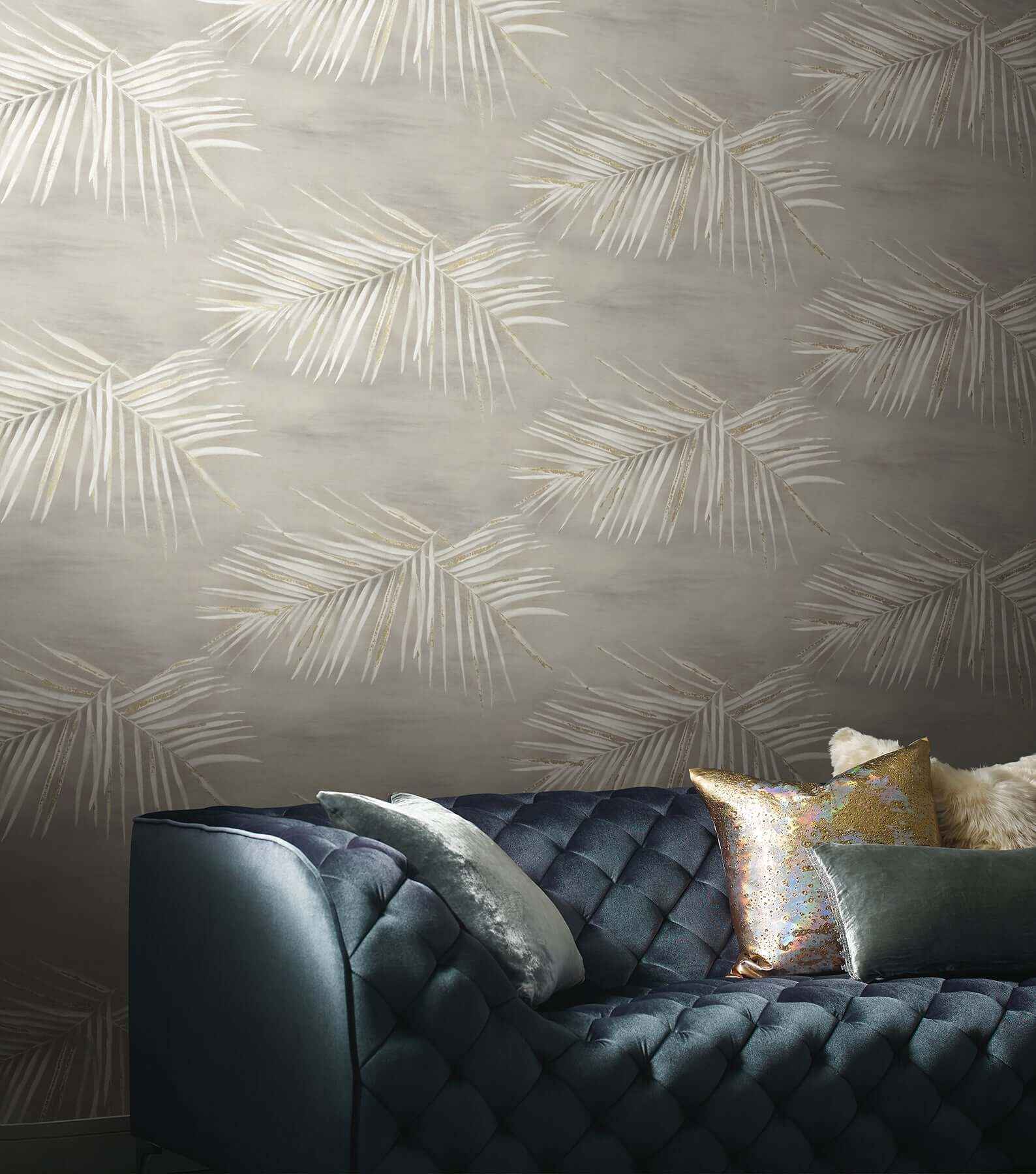 Endless Summer Taupe Peel & Stick Wallpaper - York Wallcoverings - PSW1555RL
