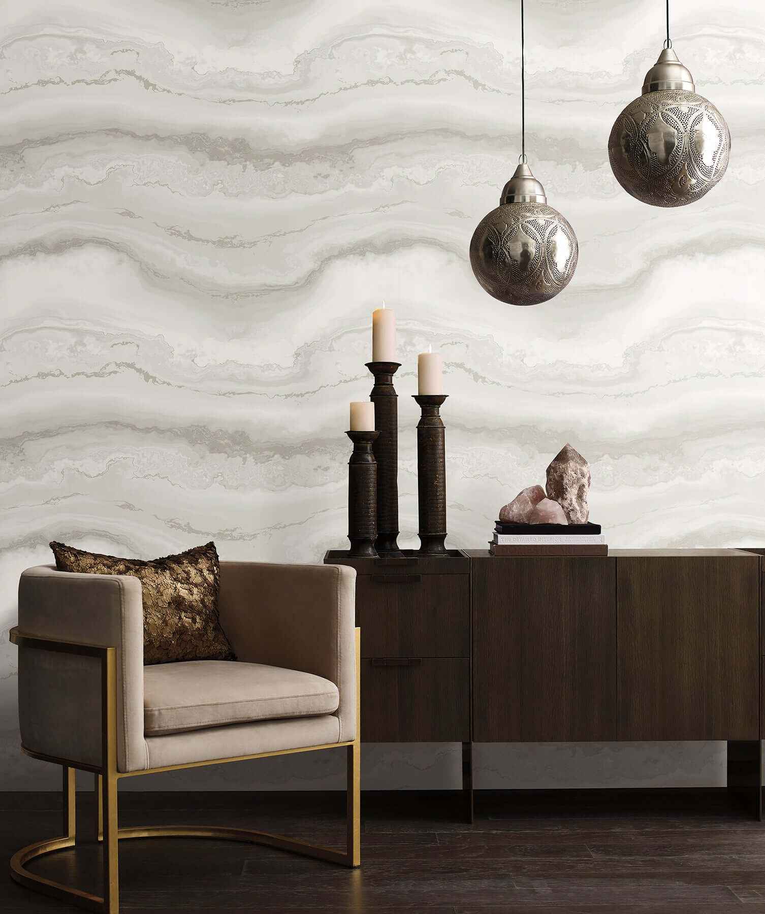 Shifting Sands Salt Grey Peel & Stick Wallpaper - York Wallcoverings - PSW1558RL - York Wallcoverings Wallpaper