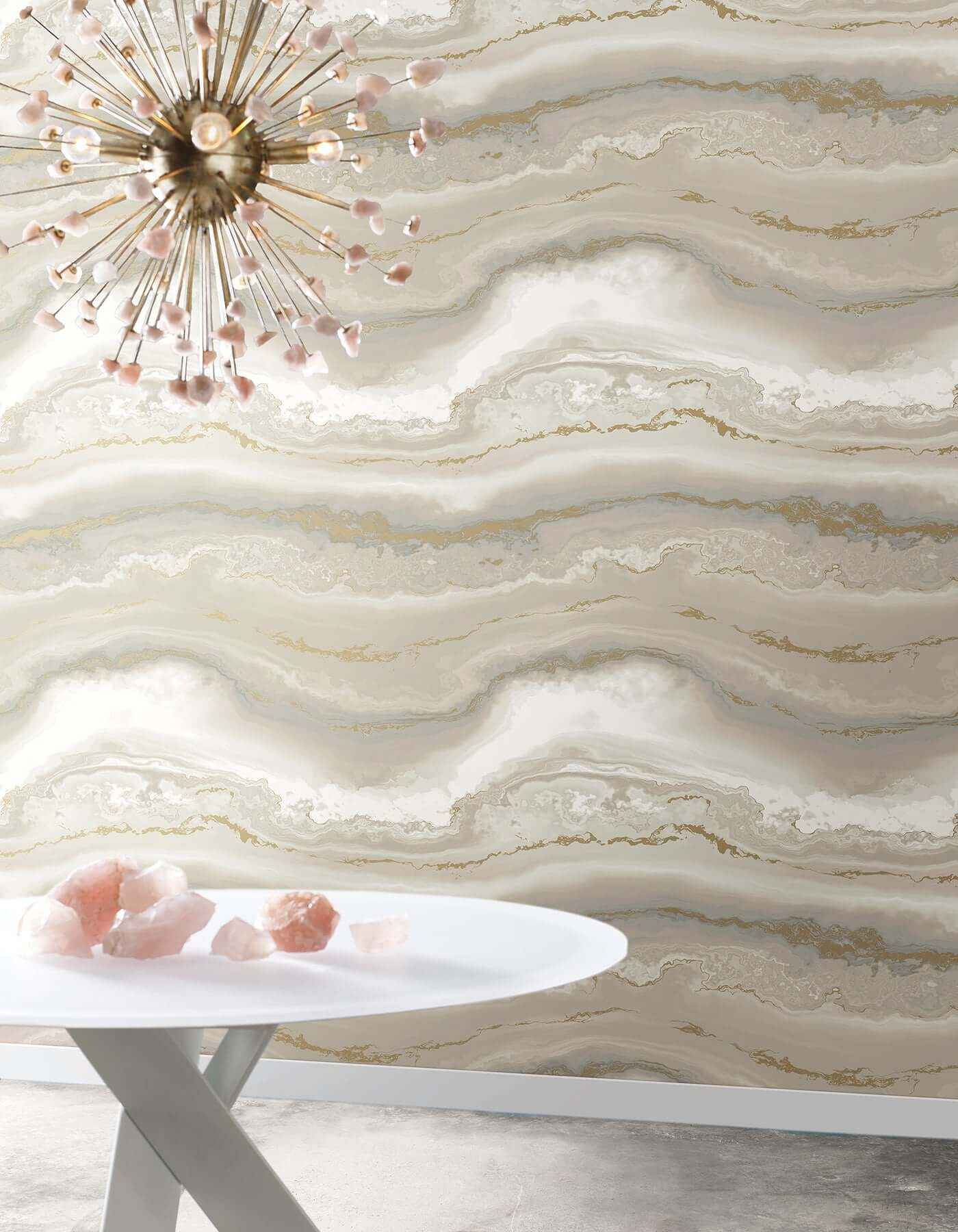Shifting Sands Beige Peel & Stick Wallpaper - York Wallcoverings - PSW1560RL - York Wallcoverings Wallpaper