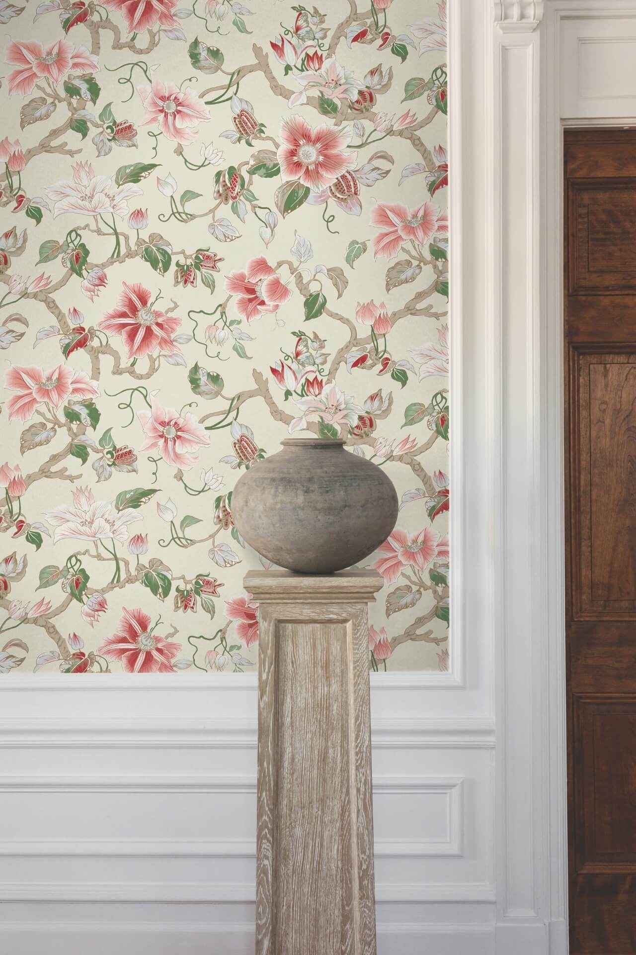 Marguerite Vine Cream Wallpaper - York Wallcoverings - GT4513 - York Wallcoverings Papel pintado