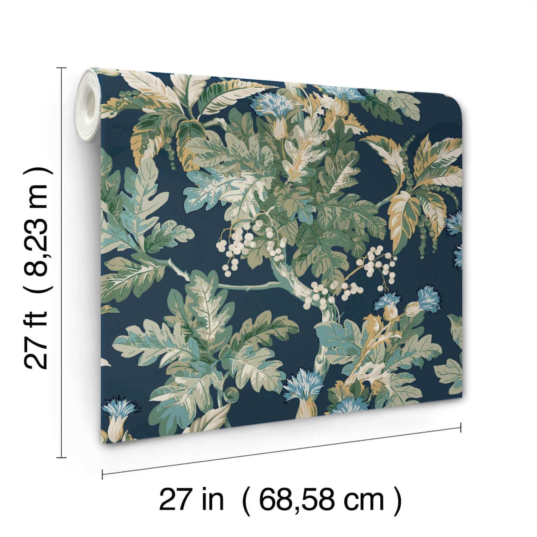 briarwood-navy-wallpaper-york-wallcoverings-gt4523 - York Wallpaper Wallpaper