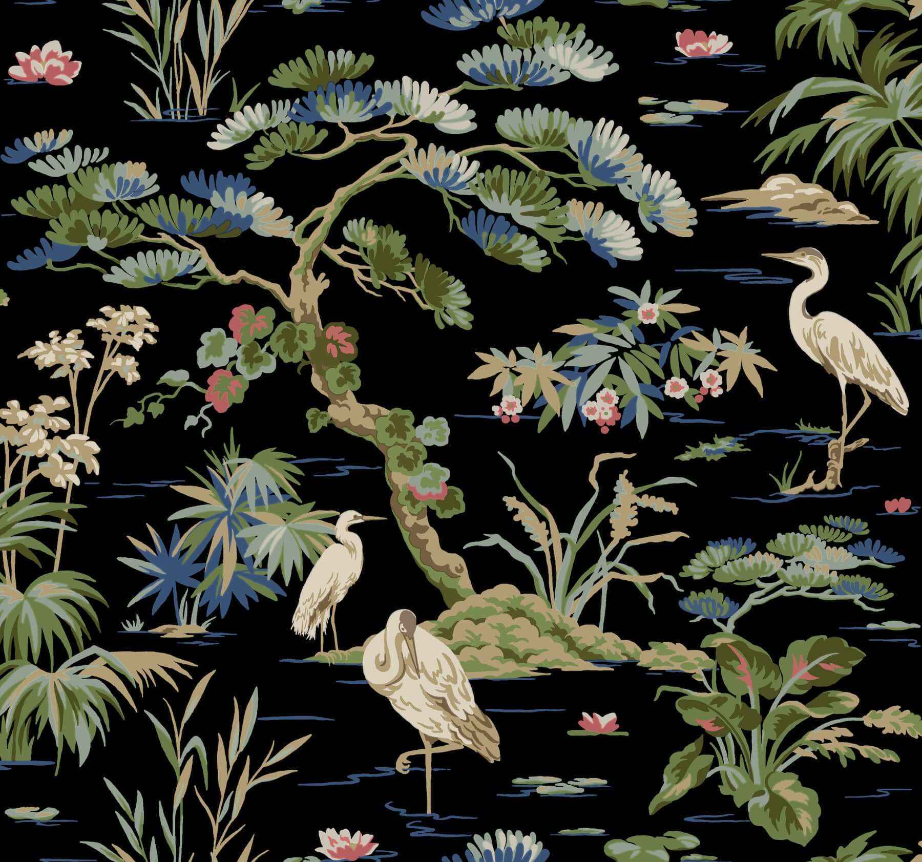 Bridgewater Black Wallpaper - York Wallcoverings - GT4535
