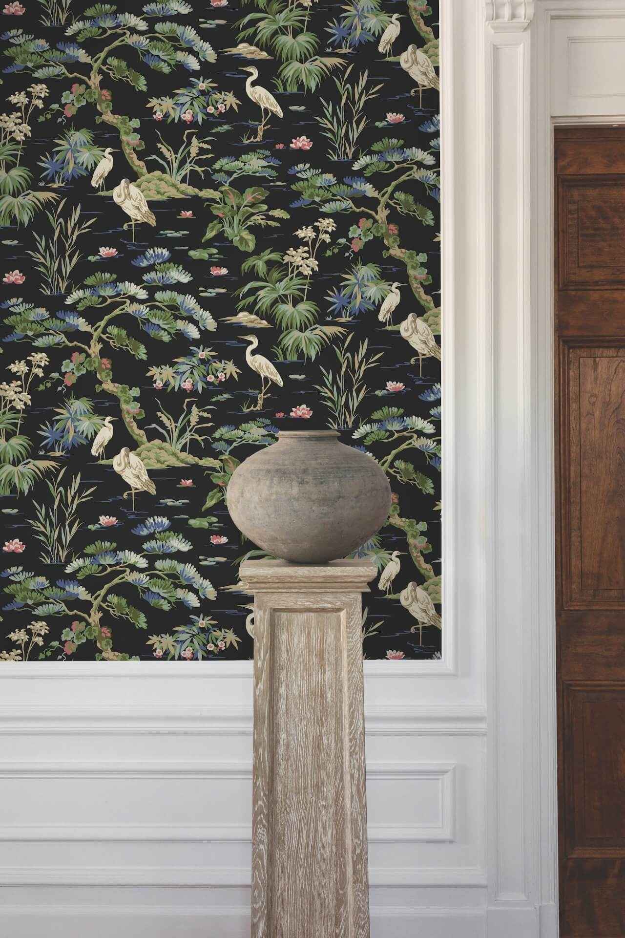 Bridgewater Black Wallpaper - York Wallcoverings - GT4535 - York Wallcoverings Wallpaper