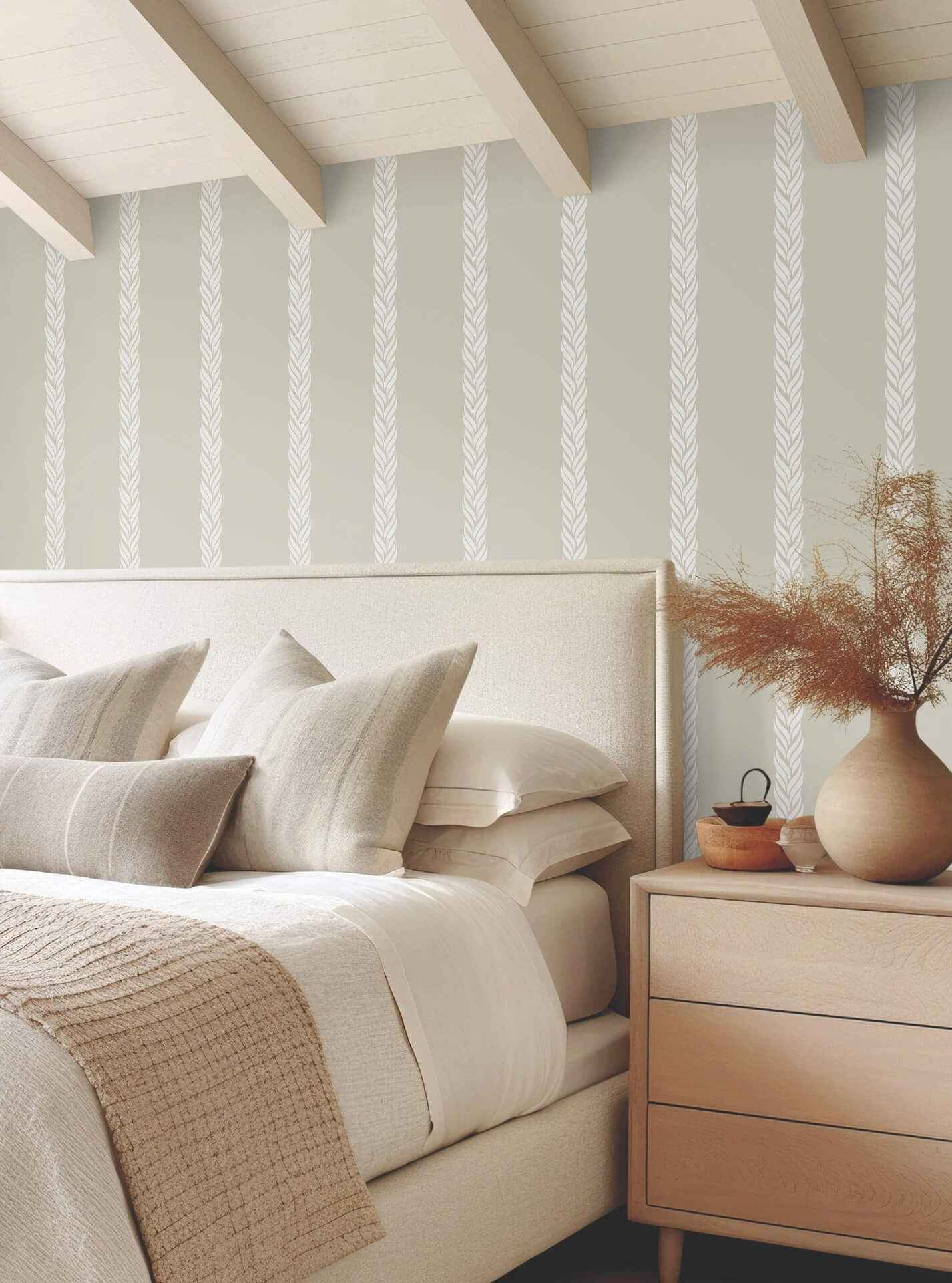 Braided Stripe Beige Wallpaper - York Wallcoverings - GT4544 - York Wallcoverings Wallpaper