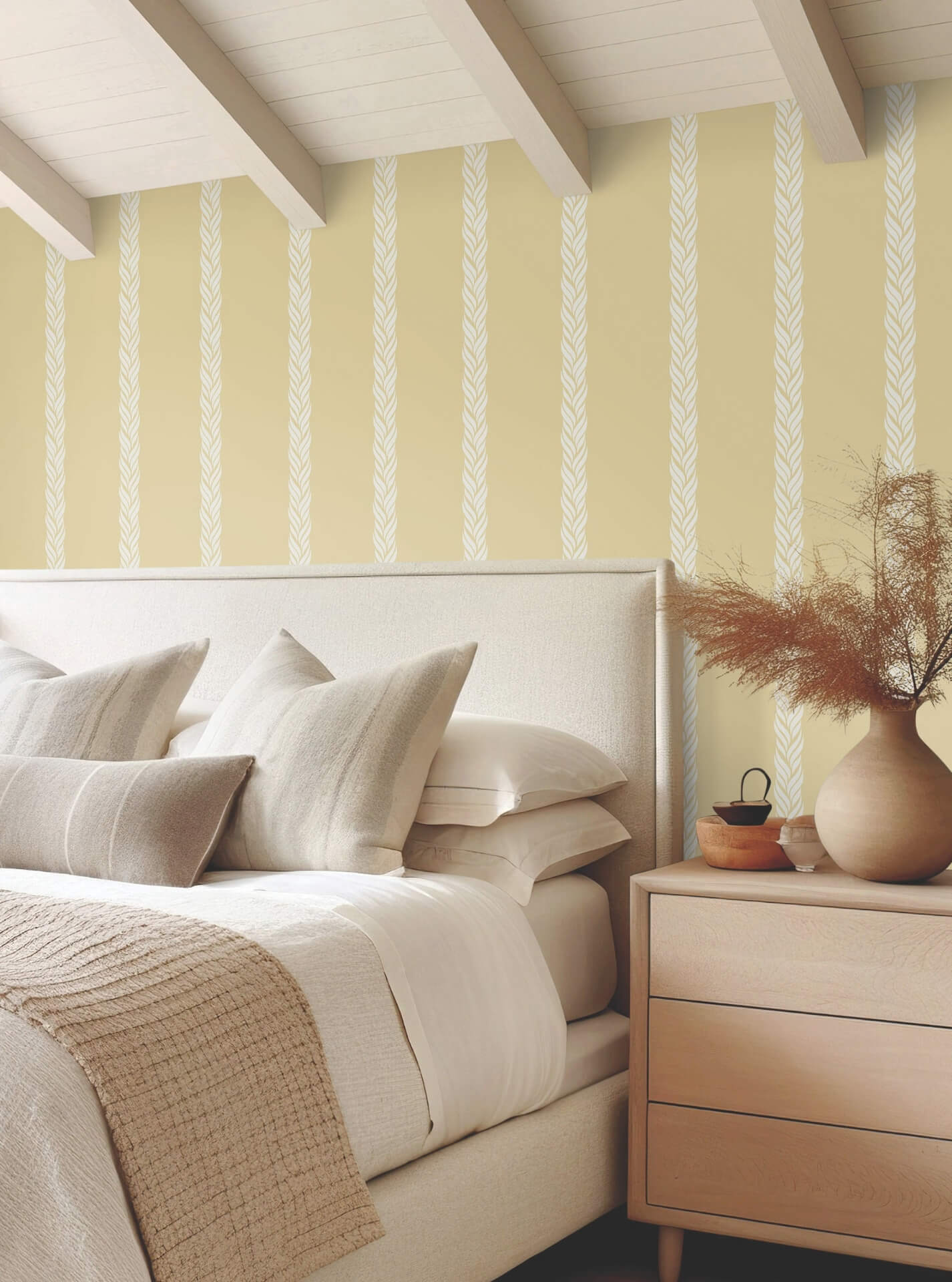 braided-stripe-yellow-wallpaper-york-wallcoverings-gt4543 - York Wallpaper Wallpaper