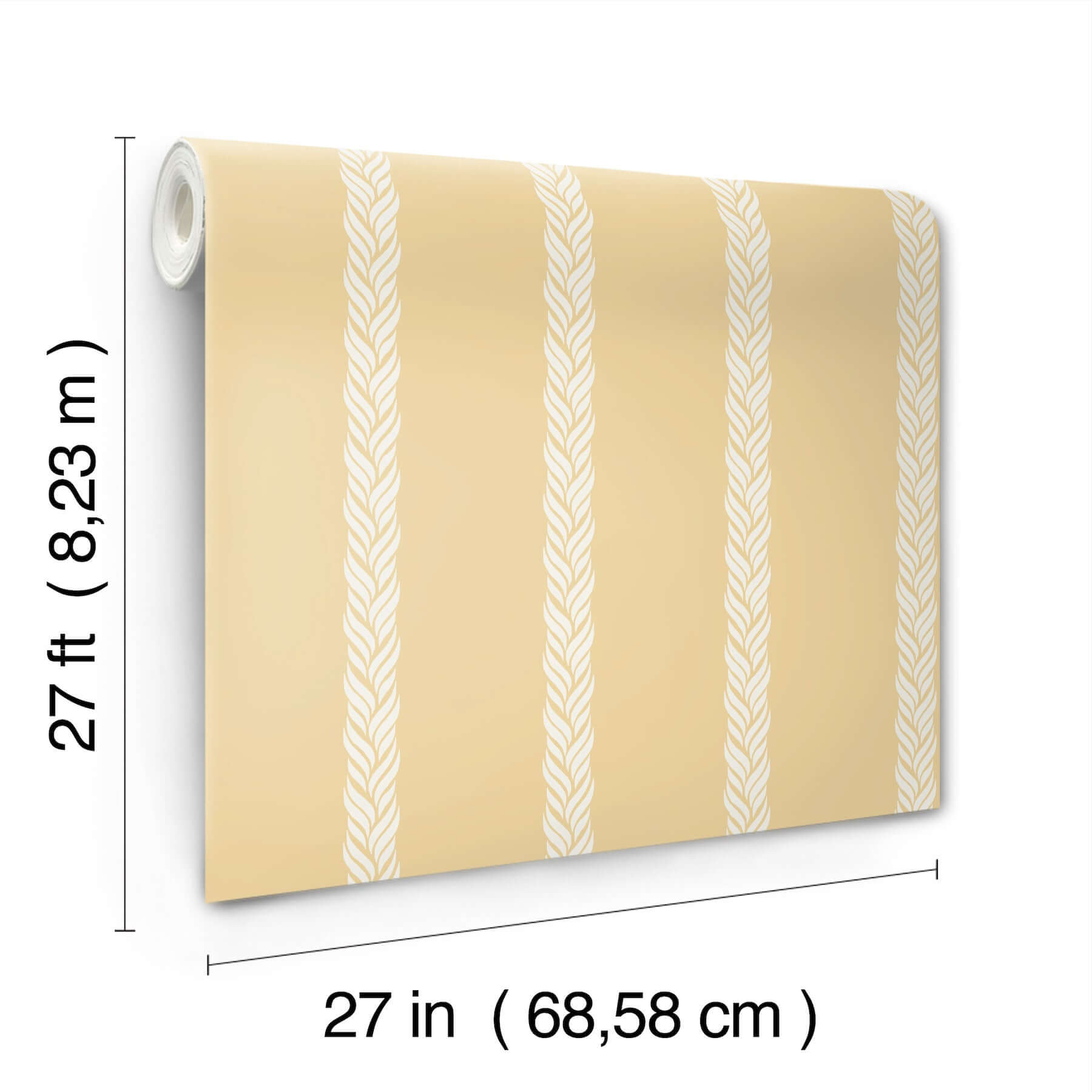 braided-stripe-yellow-wallpaper-york-wallcoverings-gt4543 - York Wallpaper Wallpaper