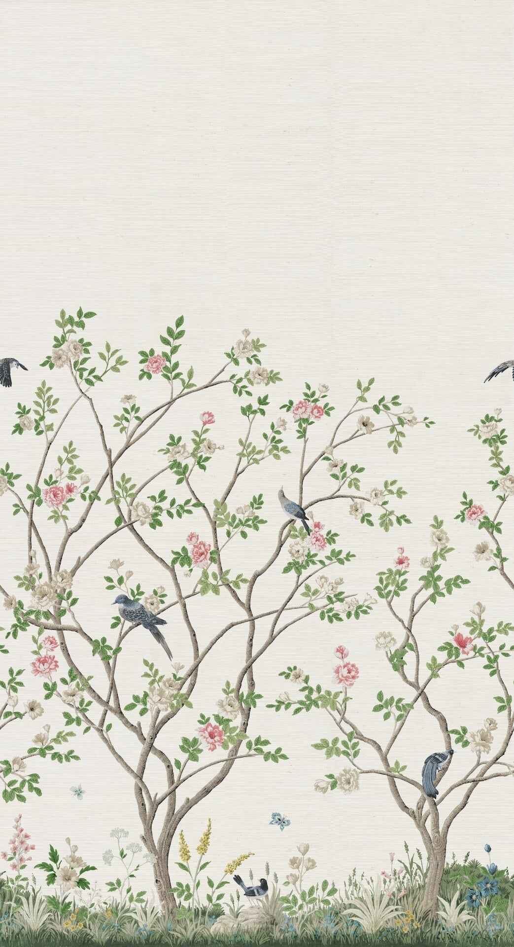 Lingering Garden White Wall Mural - York Wallcoverings - MU0317MSISAL - York Wallcoverings Wallpaper
