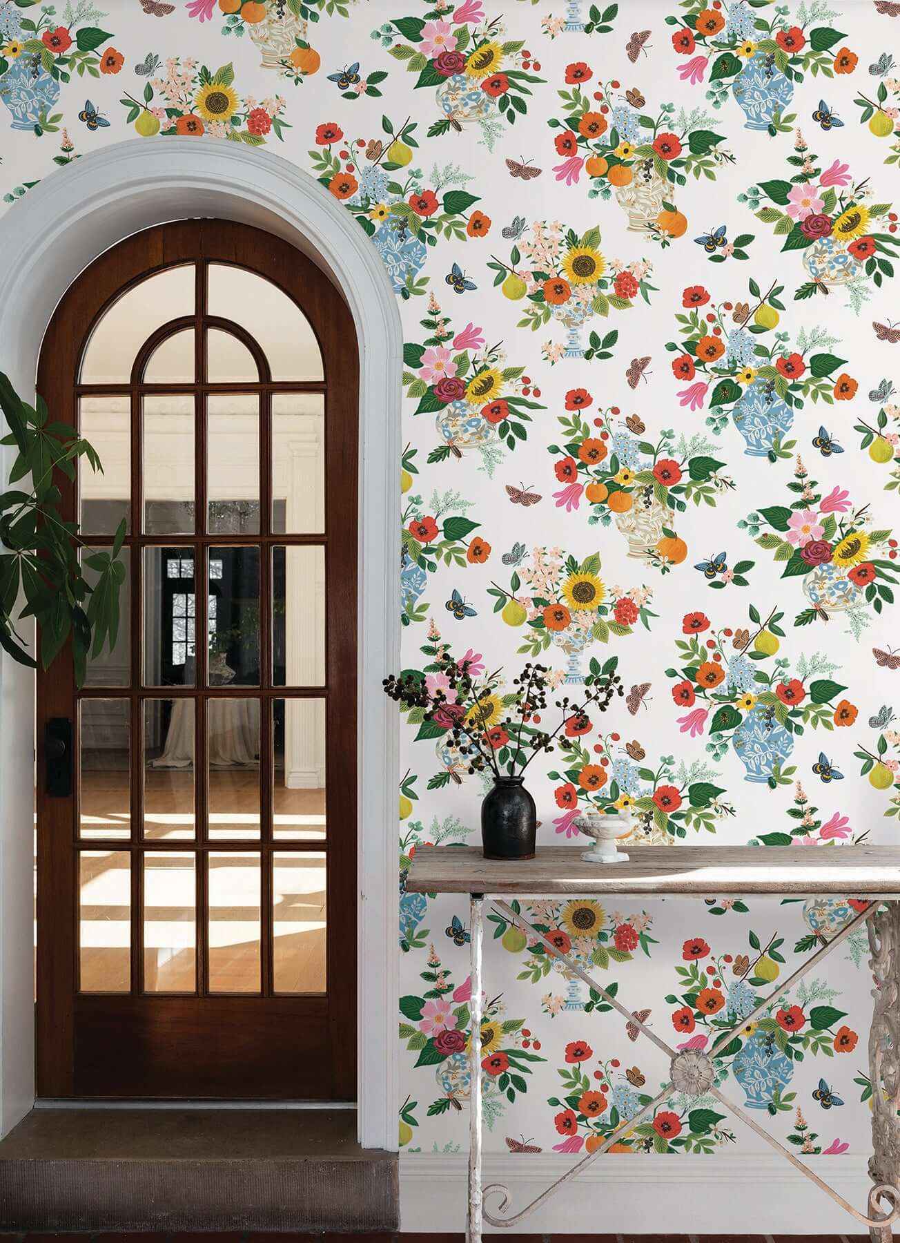 Flower Studies Bright Wallpaper - York Wallcoverings - RF7402 - York Wallcoverings Wallpaper