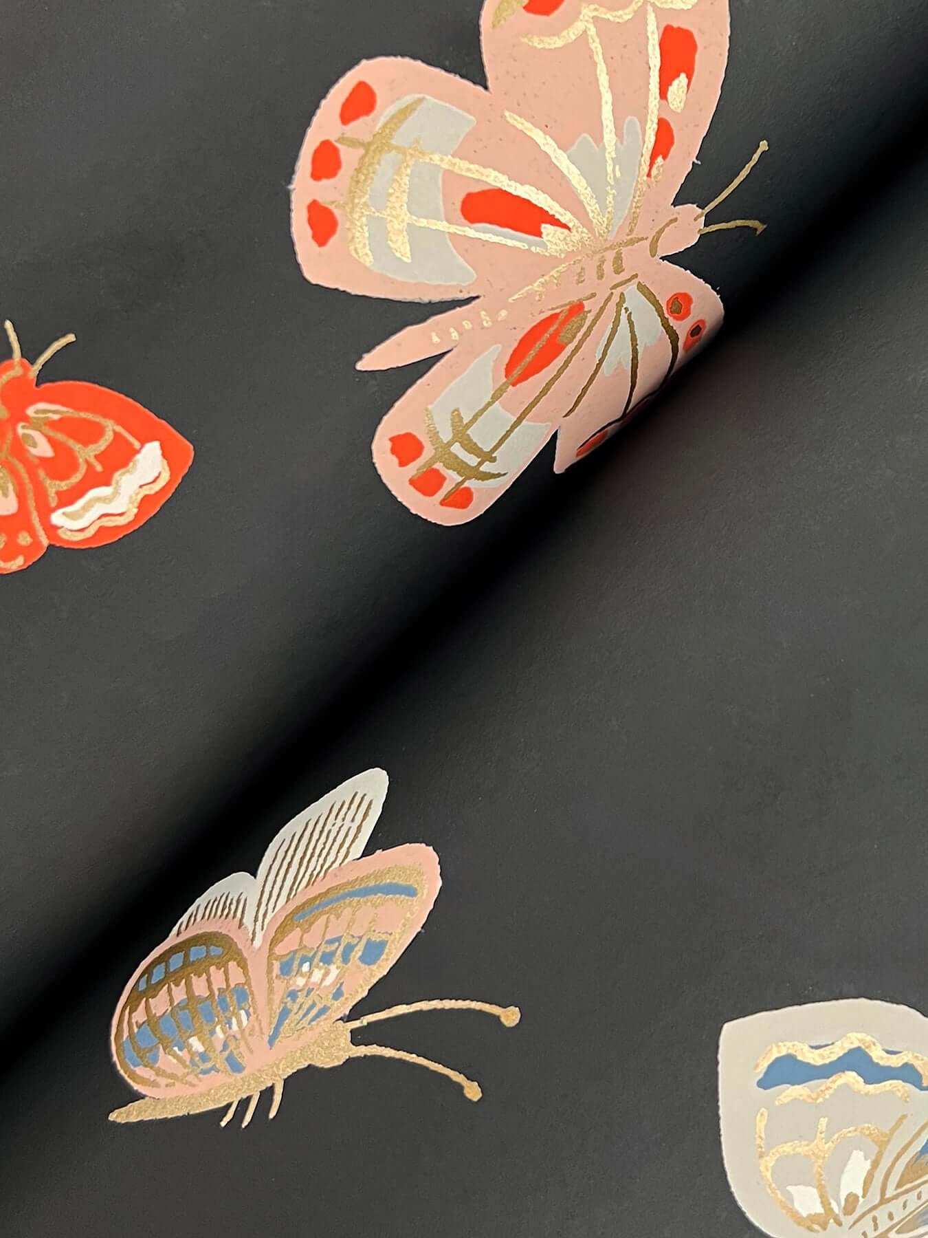 butterfly-house-black-wallpaper-york-wallcoverings-rf7413 - York Wallpaper Wallpaper