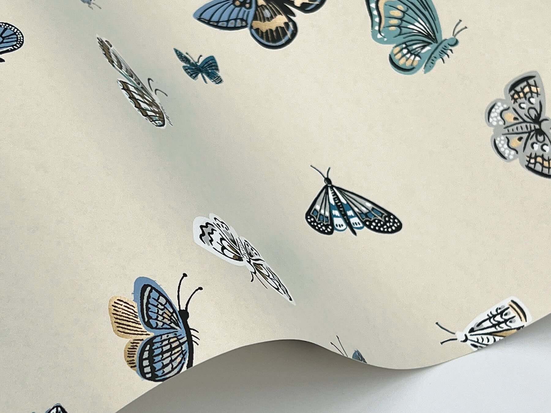 butterfly-house-wallpaper-linen-york-wallcoverings-rf7412 - York Wallcoverings Wallpaper