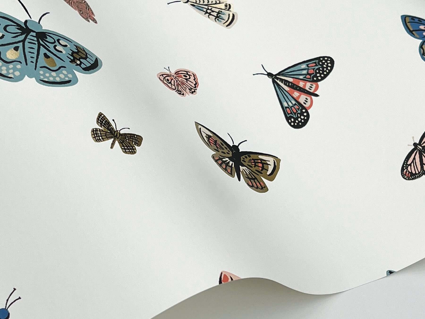butterfly-house-white-wallpaper-york-wallcoverings-rf7411 - York Wallpaper Wallpaper