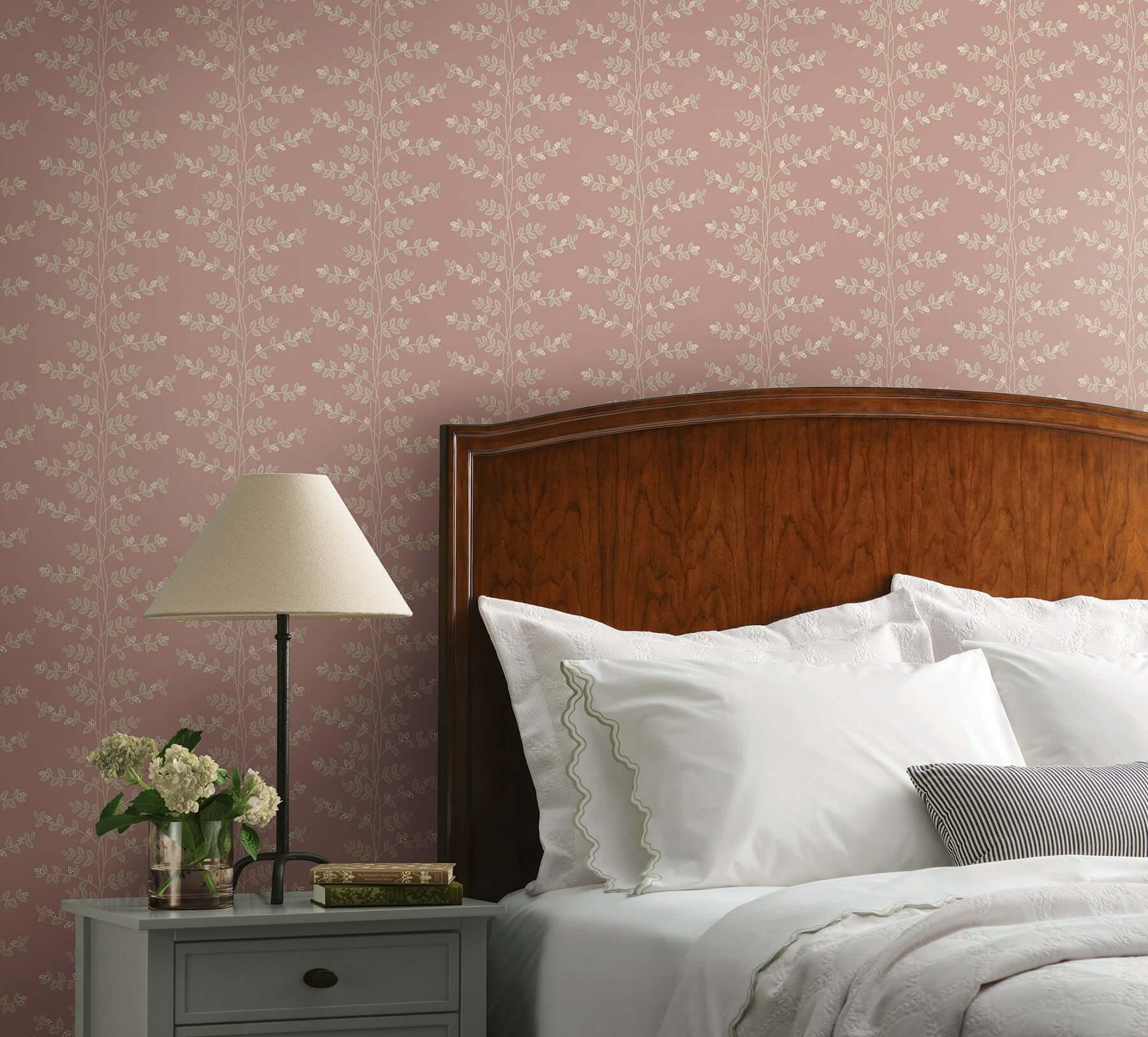 climbing-vine-rose-wallpaper-york-wallcoverings-rf7426 - York Wallpaper Wallpaper