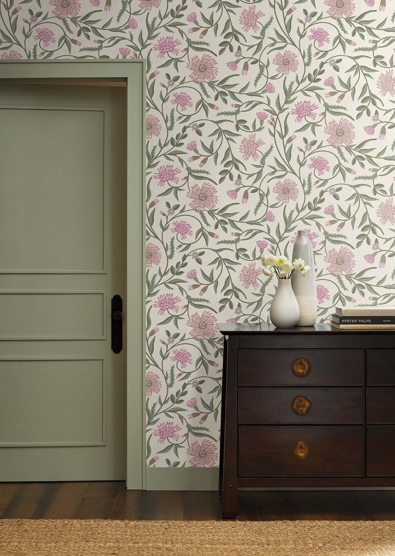 aster-rose-wallpaper-york-wallcoverings-rf7436 - York Wallpaper Wallpaper