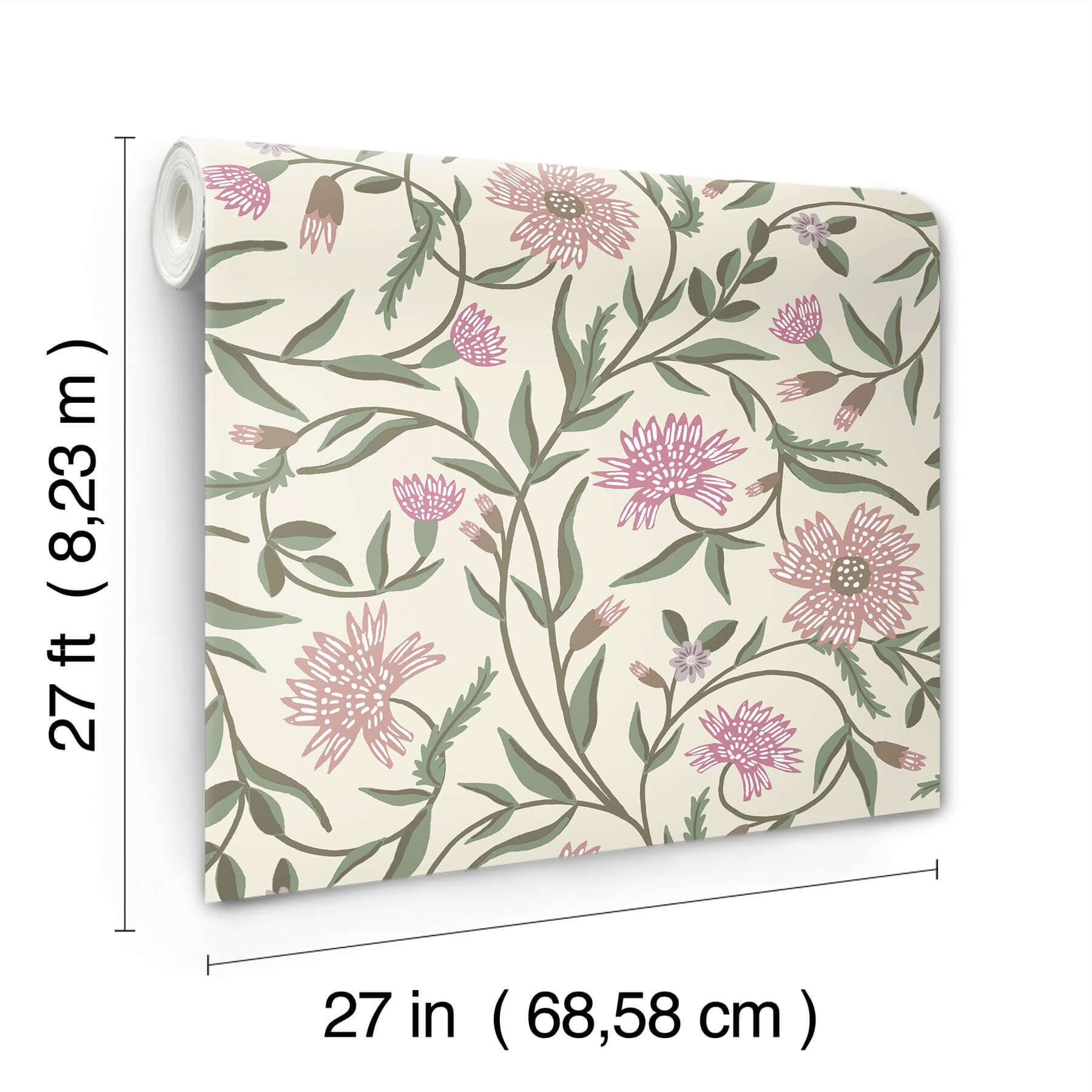 aster-rose-wallpaper-york-wallcoverings-rf7436 - York Wallpaper Wallpaper