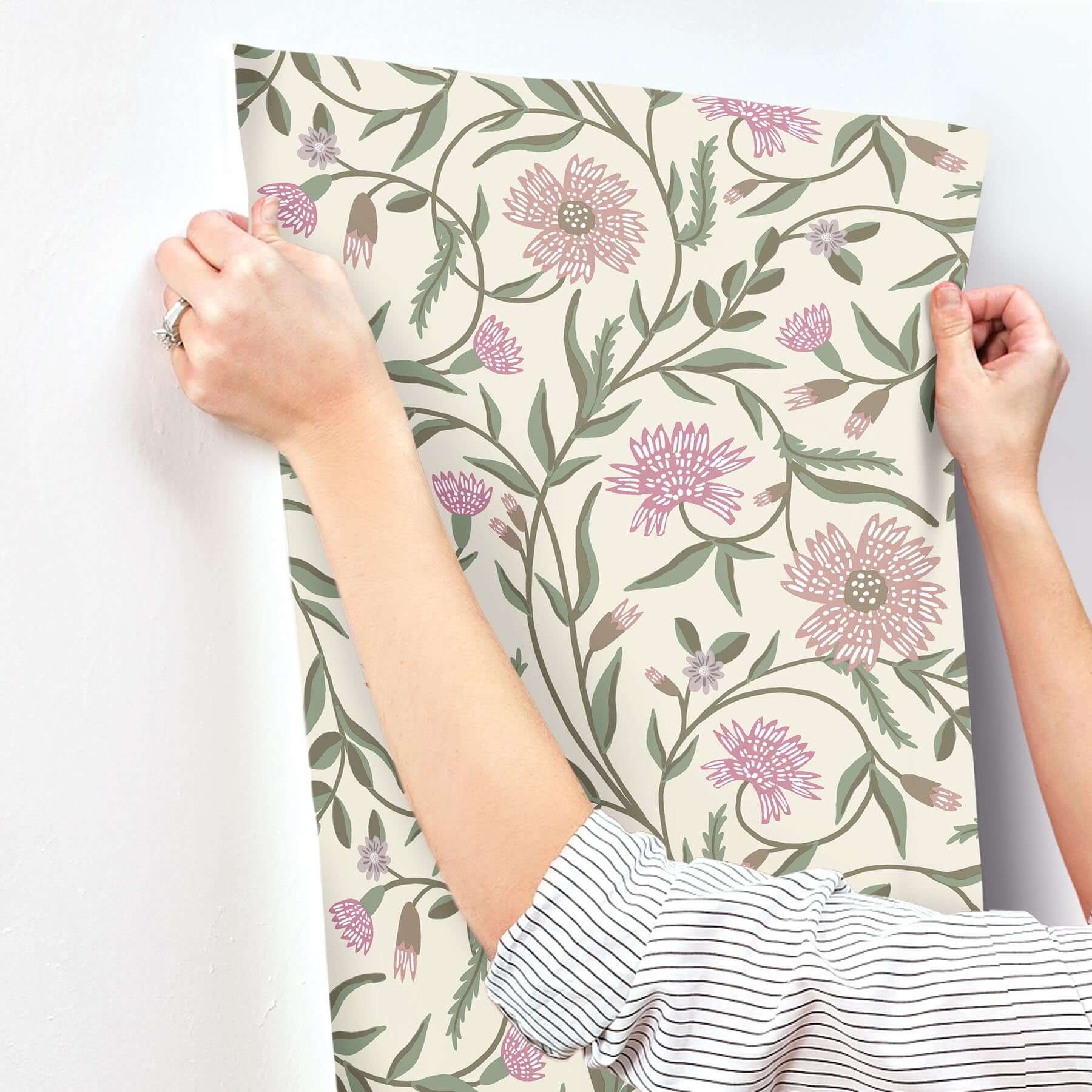 aster-rose-wallpaper-york-wallcoverings-rf7436 - York Wallpaper Wallpaper