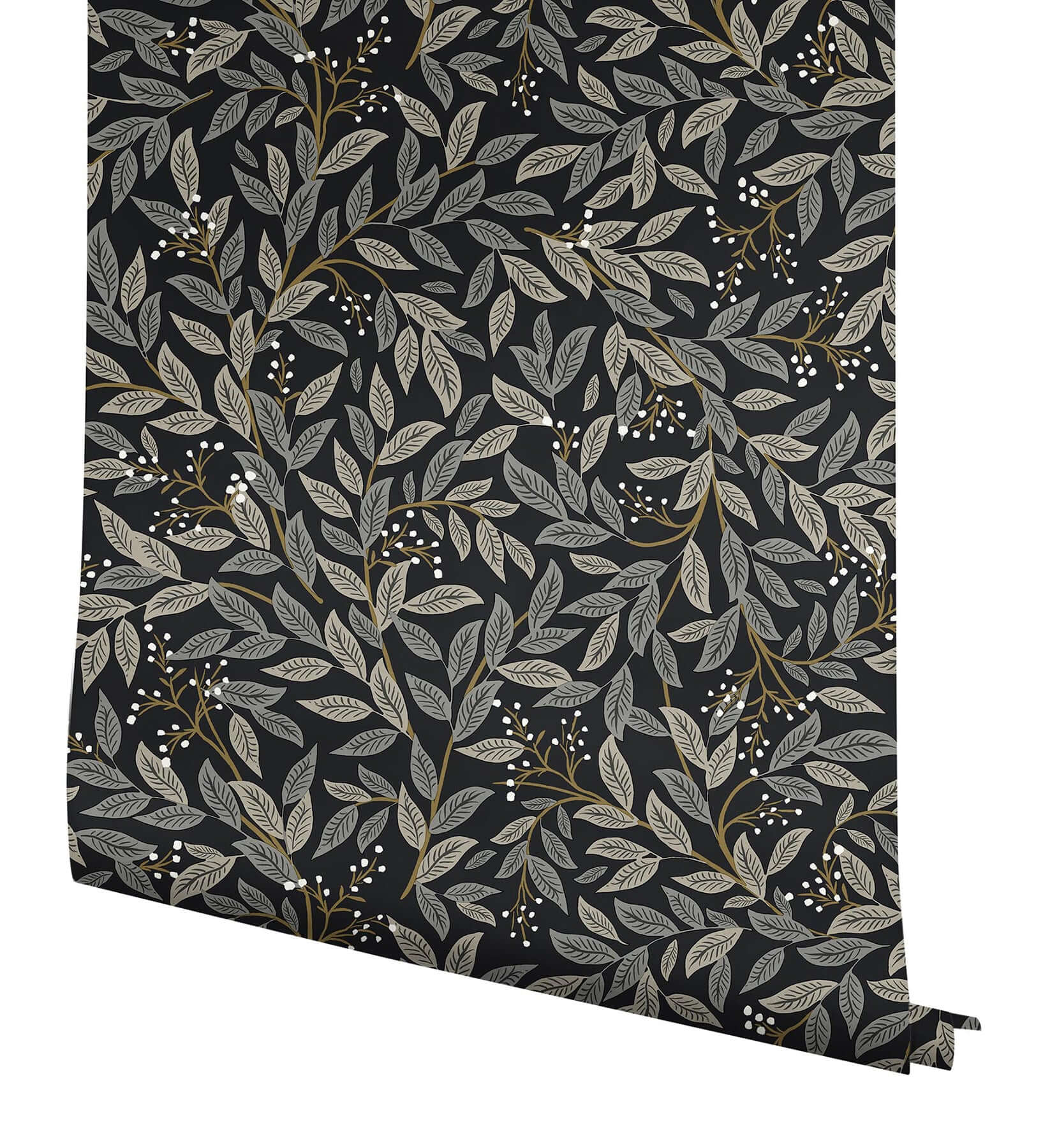 willowberry-wallpaper-black-york-wallcoverings-rf7462 - York Wallcoverings Wallpaper