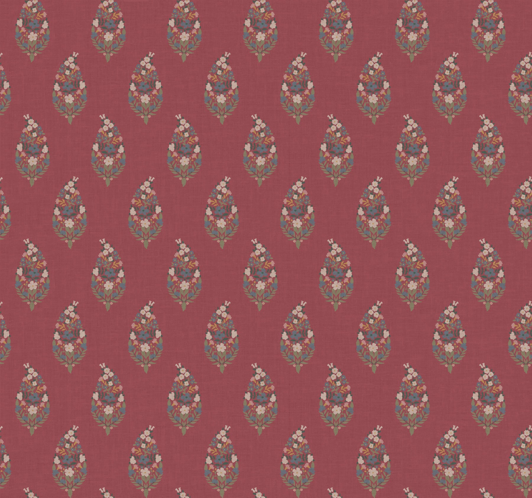 paisley-wallpaper-burgundy-york-wallcoverings-rf7475 - York Wallcoverings Wallpaper