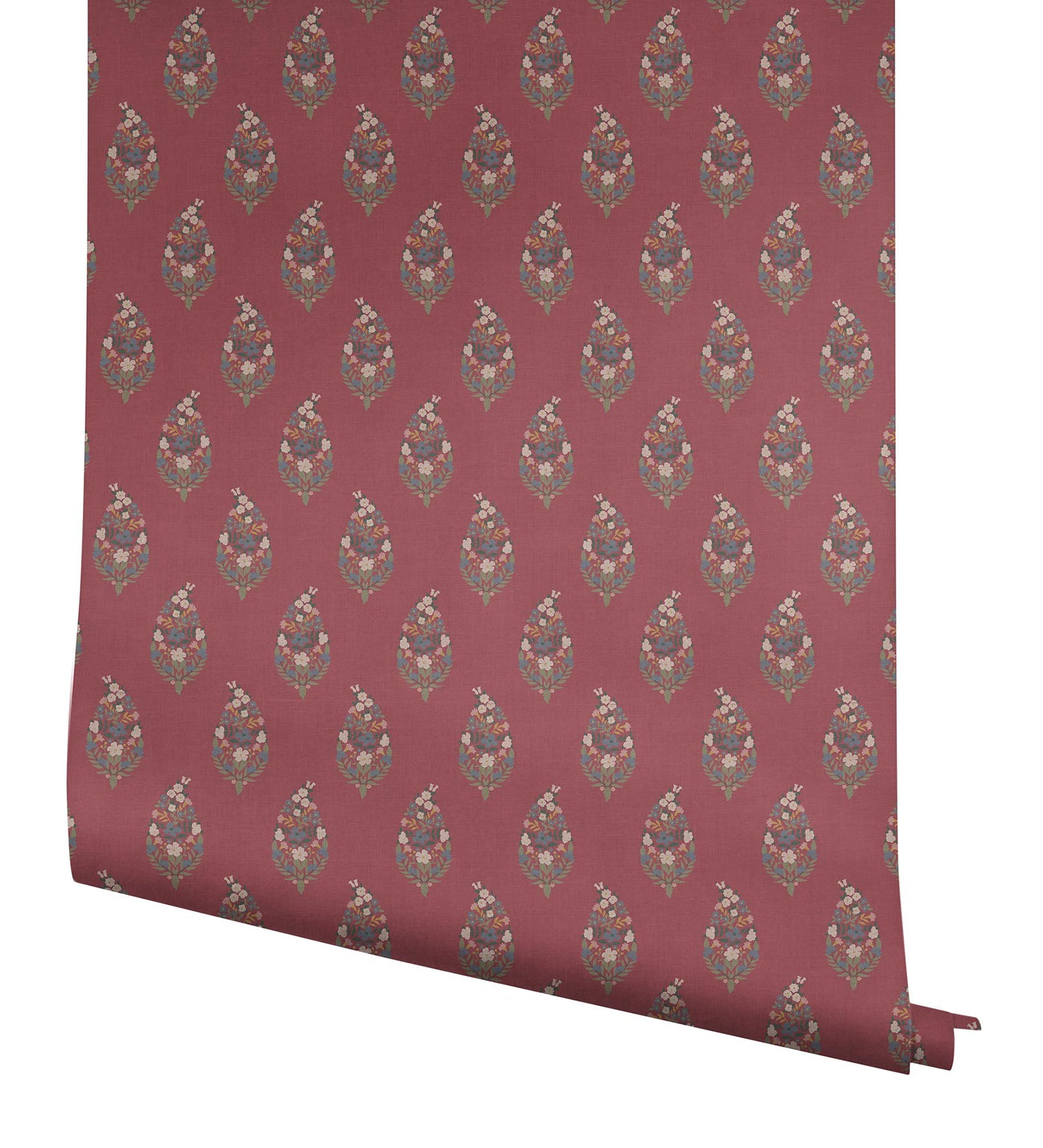 paisley-wallpaper-burgundy-york-wallcoverings-rf7475 - York Wallcoverings Wallpaper