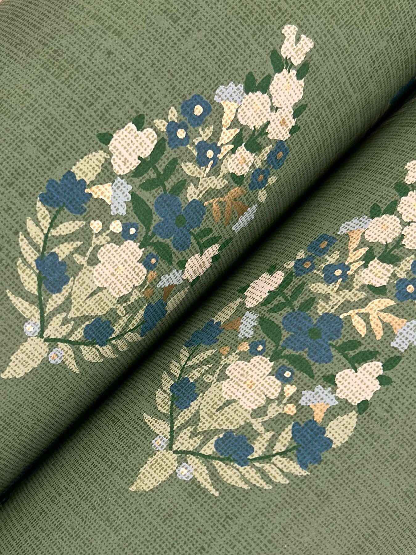 Paisley Green Wallpaper - York Wallcoverings - RF7471 - York Wallcoverings Wallpaper