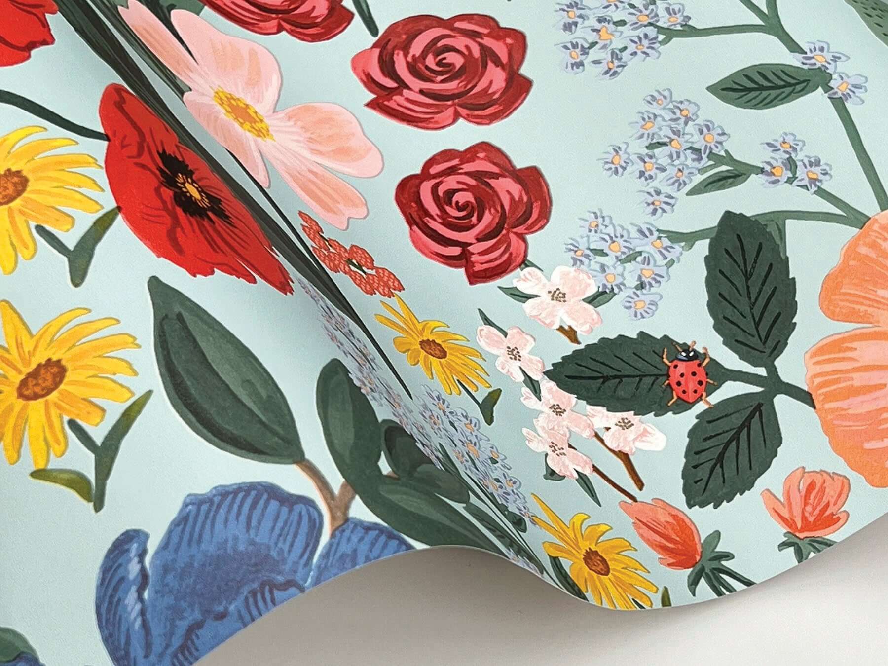 blossom-wallpaper-light-blue-york-wallcoverings-rf7493 - York Wallcoverings Wallpaper
