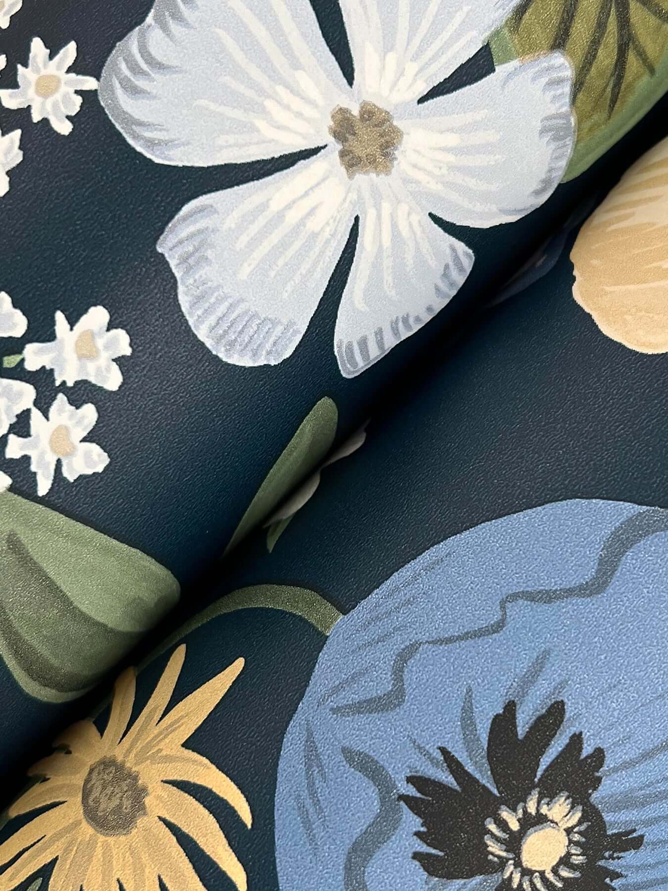 blossom-navy-wallpaper-york-wallcoverings-rf7494 - York Wallpaper Wallpaper
