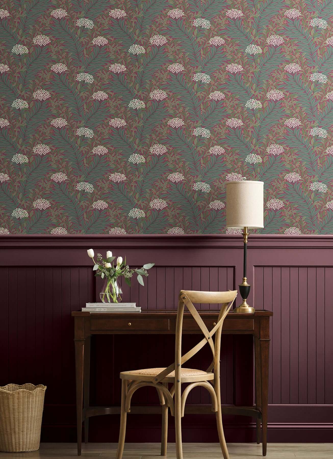 highgrove-burgundy-wallpaper-york-wallcoverings-rf7506 - York Wallpaper Wallpaper