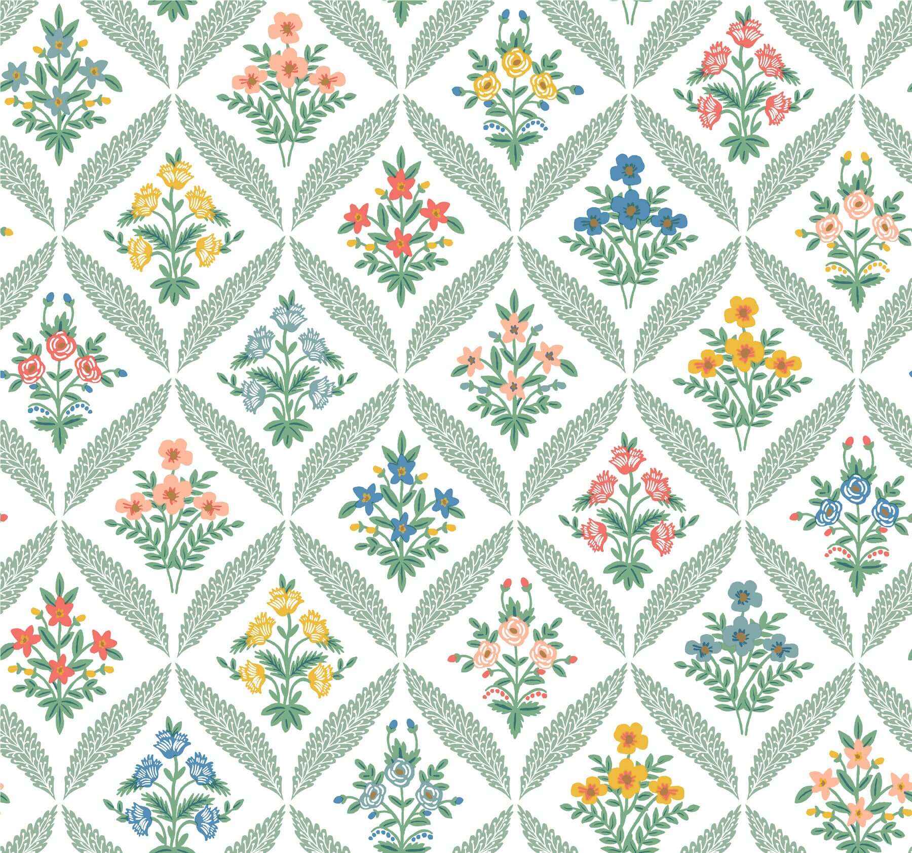 Estee Garden Sage Wallpaper - York Wallcoverings - RF7513 - York Wallcoverings Wallpaper
