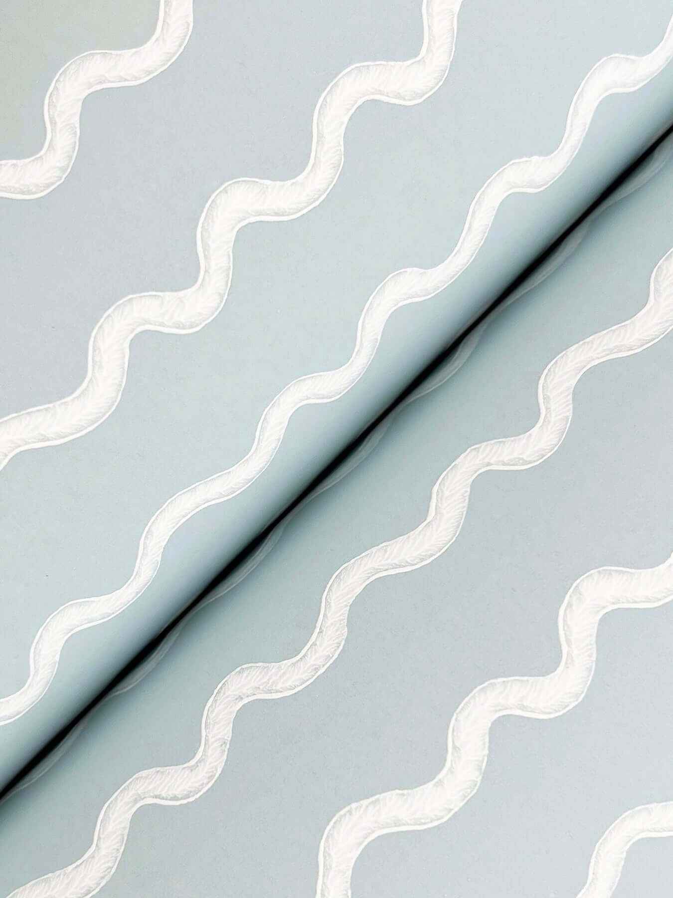 Rickrack Light Blue Wallpaper - York Wallcoverings - RF7552 - York Wallcoverings Wallpaper