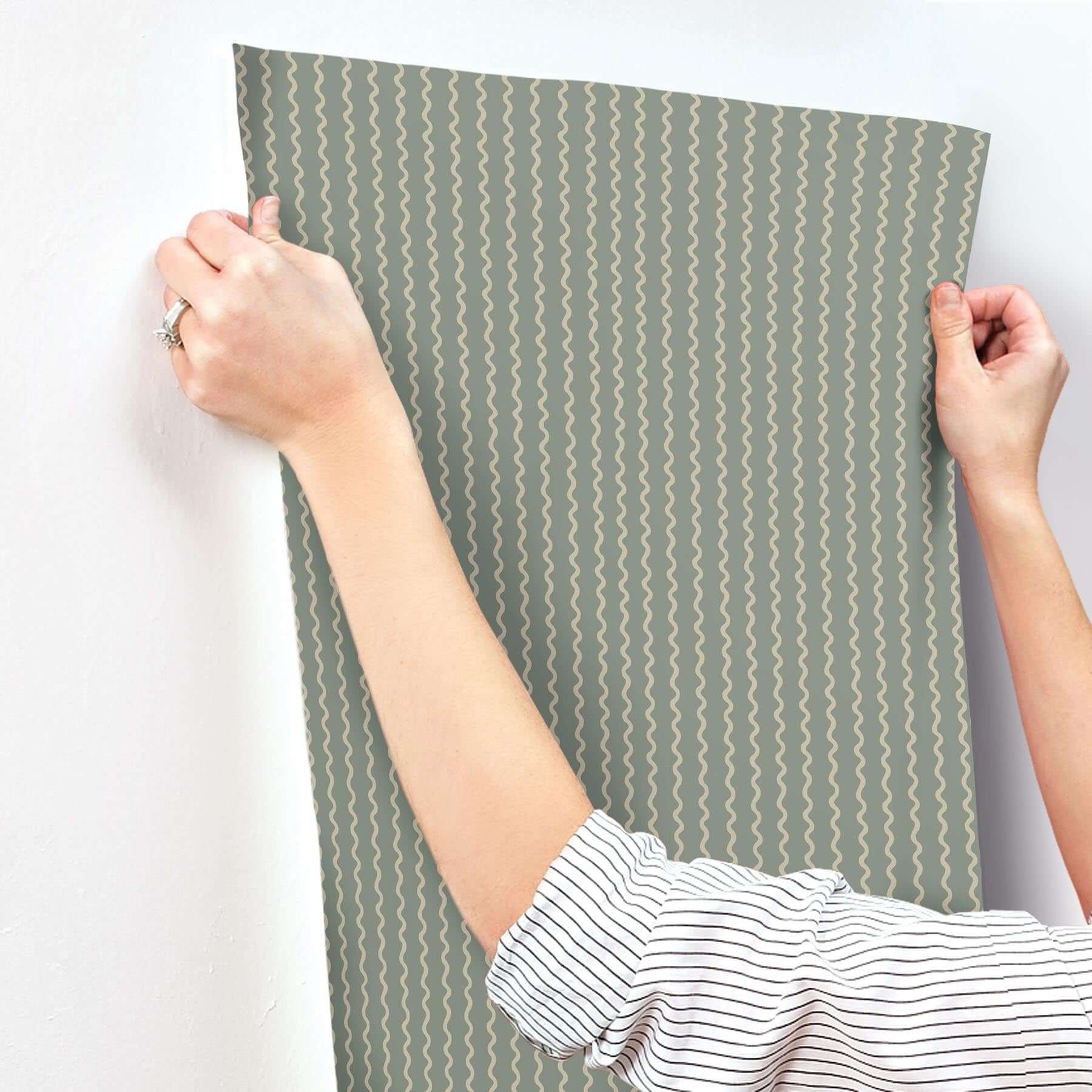 rickrack-moss-wallpaper-york-wallcoverings-rf7553 - York Wallpaper Wallpaper