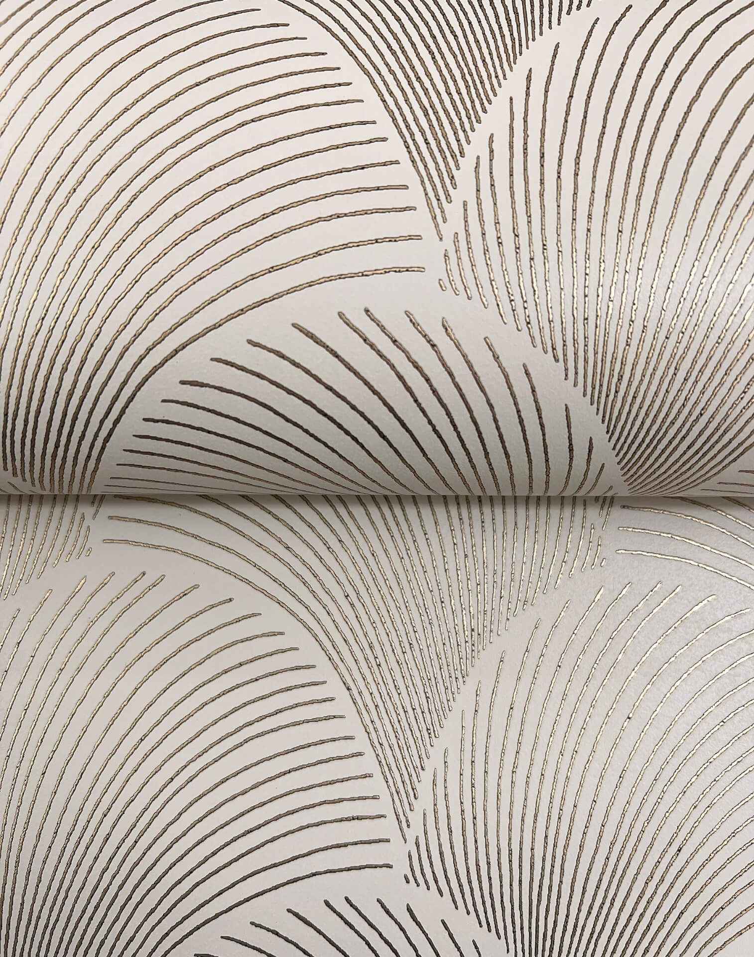 Metallic Beige Gold Scallop Wallpaper - York Wallcoverings - NT6107 - York Wallcoverings Wallpaper