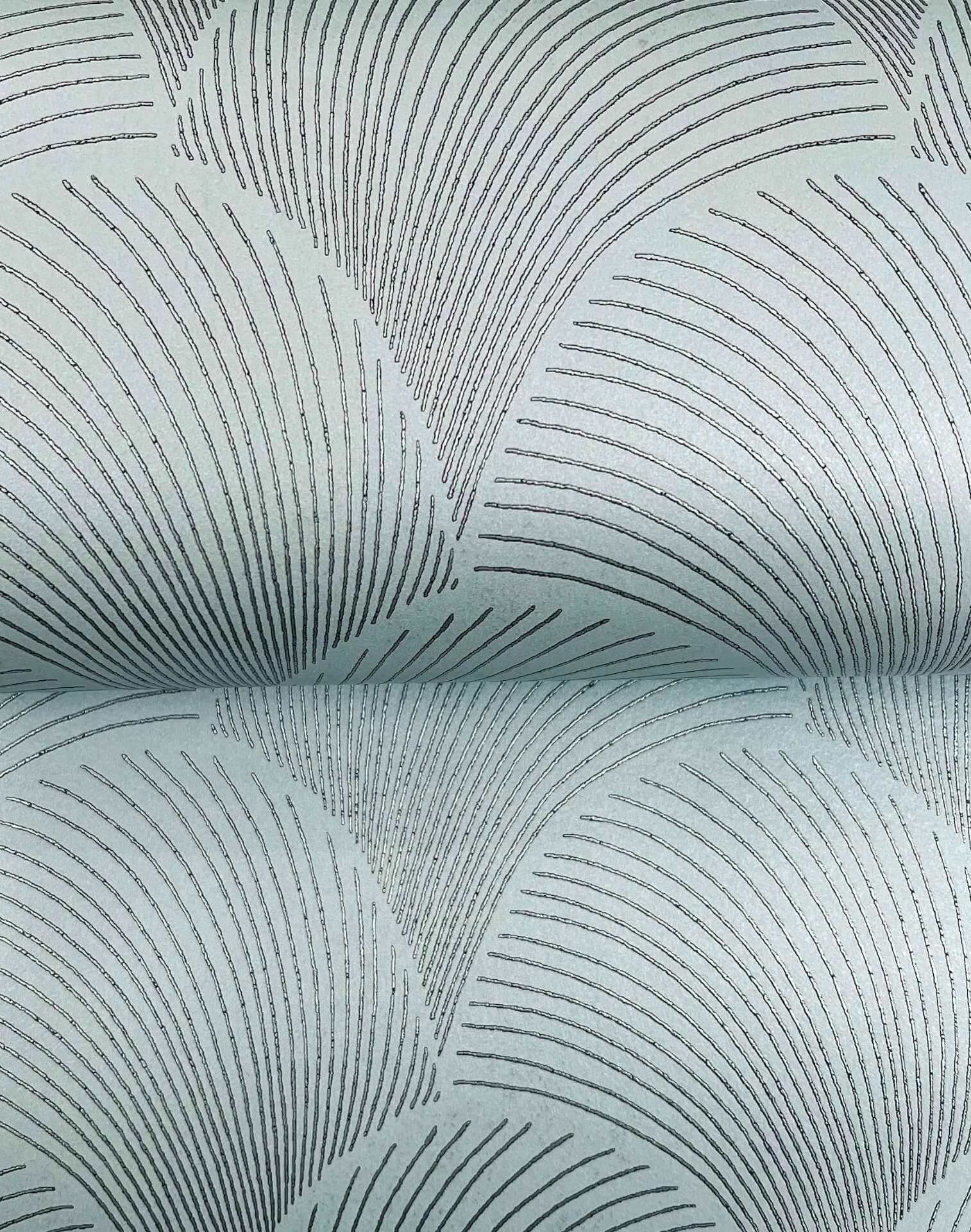 Metallic Blue Pearl Scallop Wallpaper - York Wallcoverings - NT6108 - York Wallcoverings Wallpaper