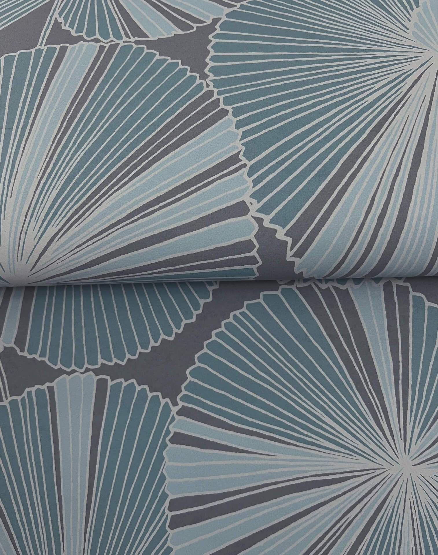 layered-lily-pads-wallpaper-deep-blue-york-wallcoverings-nt6113 - York Wallcoverings Wallpaper