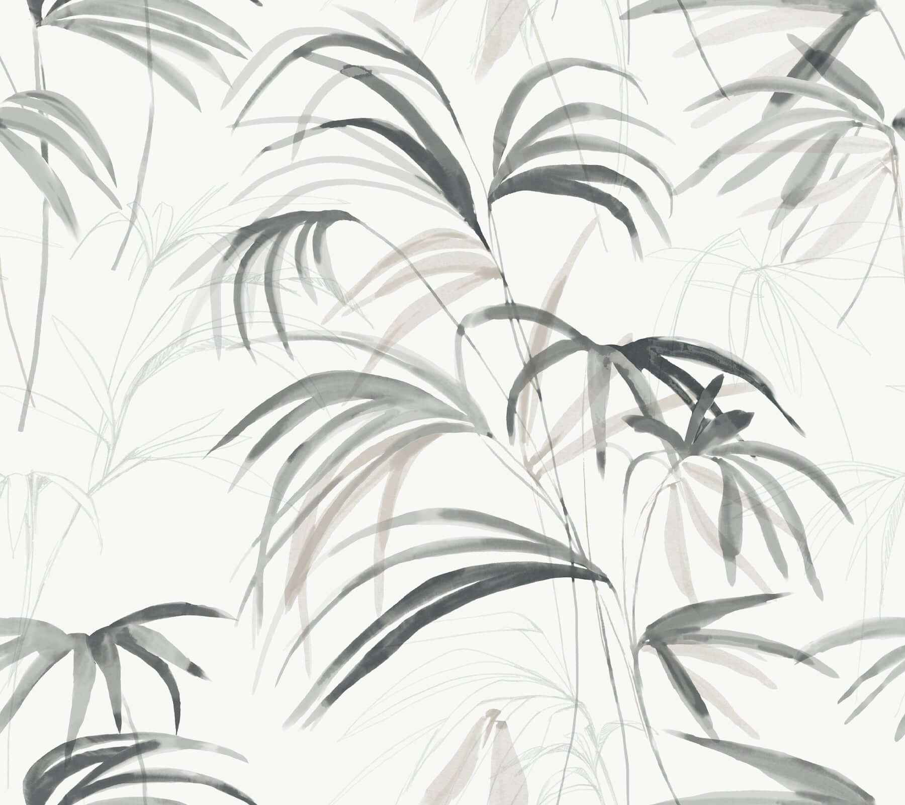 Inky Black Palms Wallpaper - York Wallcoverings - NT6123 - York Wallcoverings Wallpaper