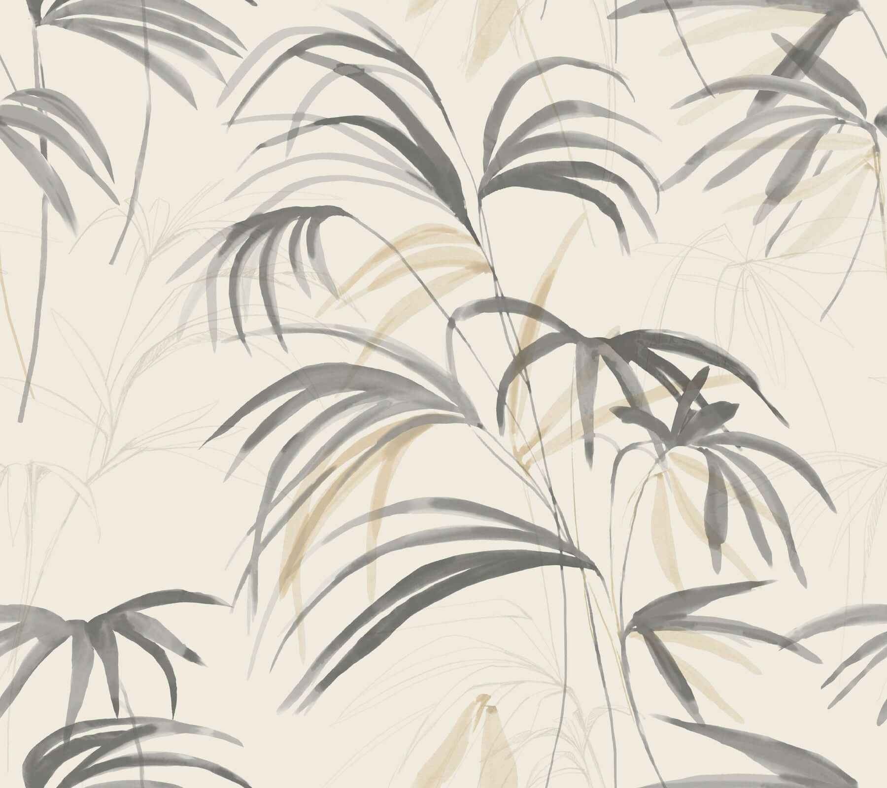 Inky Warm Neutral Palms Wallpaper - York Wallcoverings - NT6125 - York Wallcoverings Wallpaper