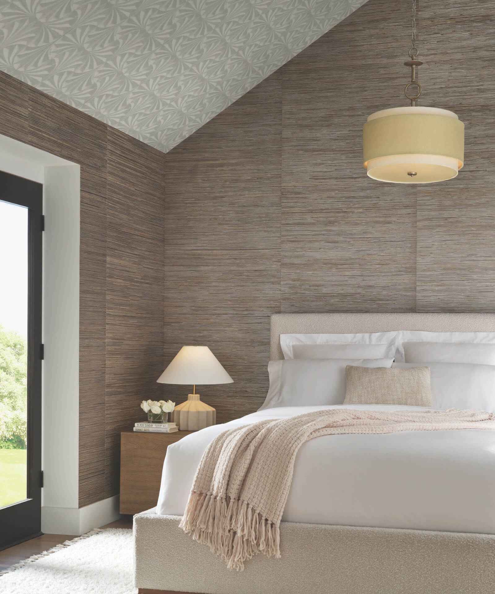 Sculpted Taupe Fans Wallpaper - York Wallcoverings - NT6128 - York Wallcoverings Wallpaper