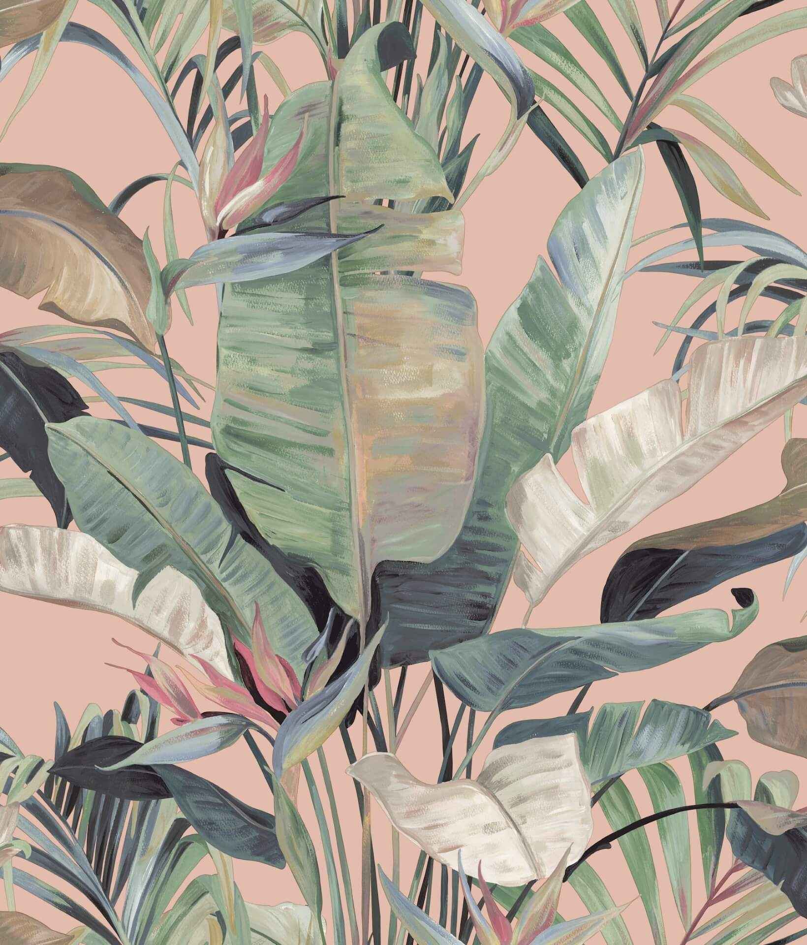 Tropical Coral Cabana Wallpaper - York Wallcoverings - NT6132 - York Wallcoverings Wallpaper