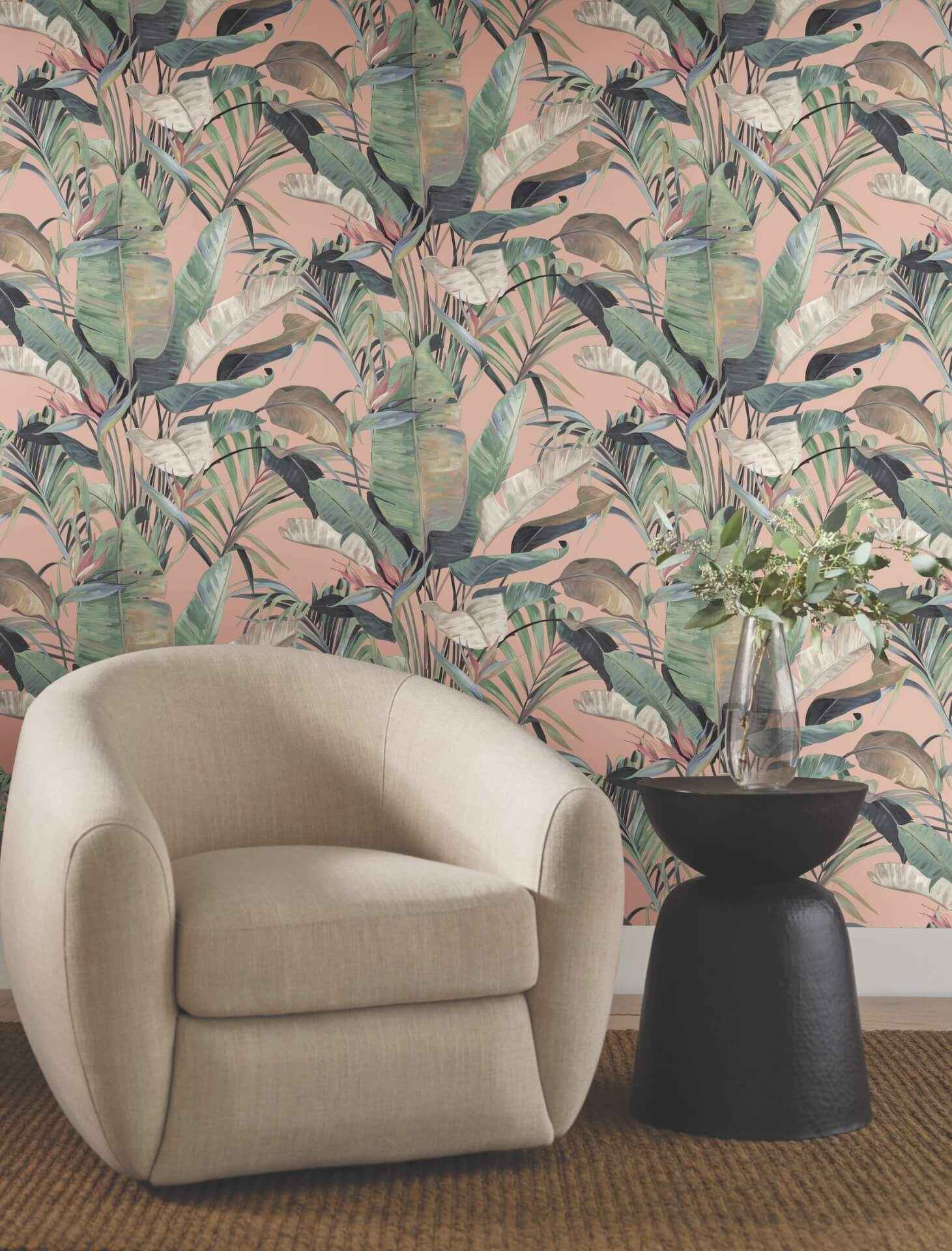 Tropical Coral Cabana Wallpaper - York Wallcoverings - NT6132 - York Wallcoverings Wallpaper