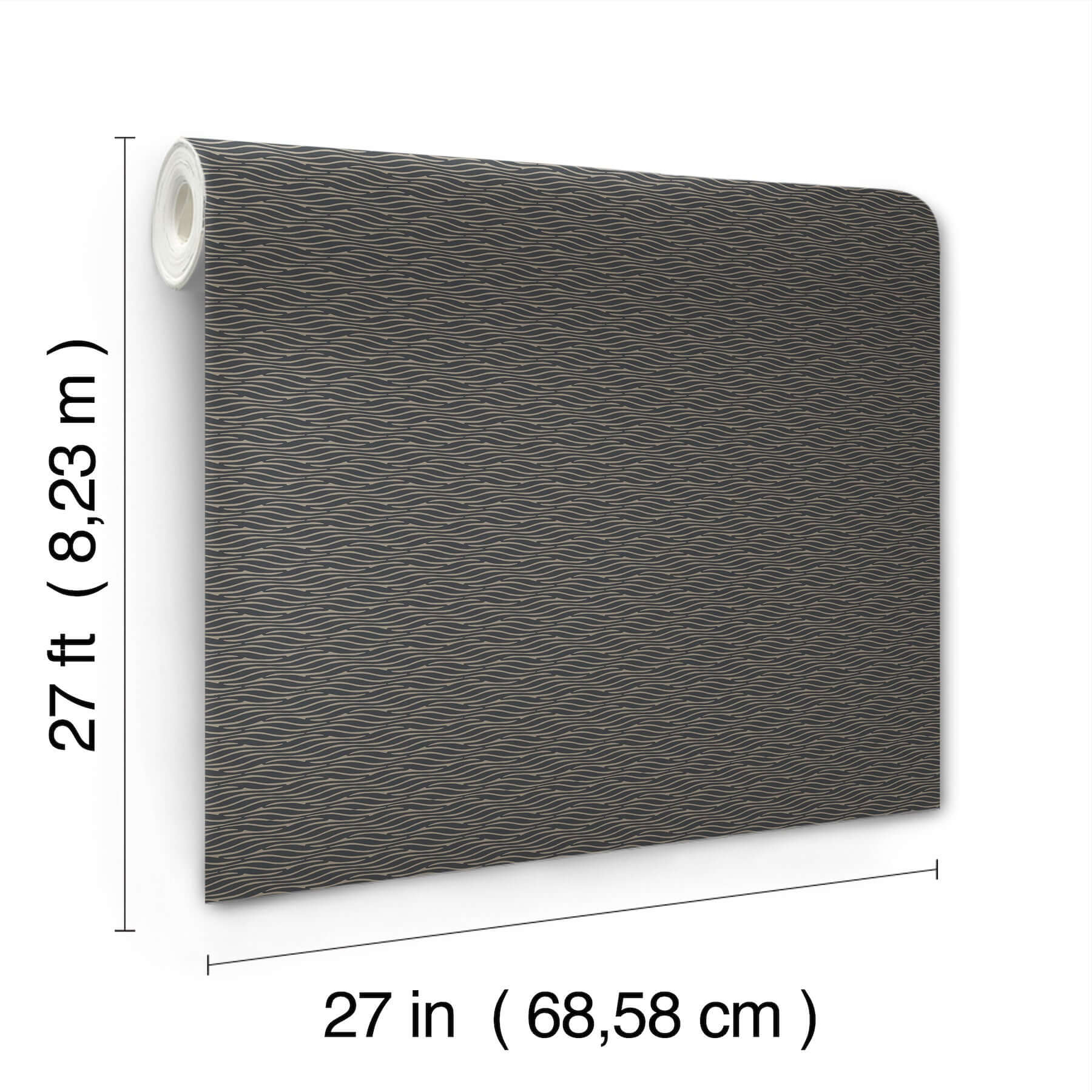elevated-black-waves-wallpaper-york-wallcoverings-nt6151 - York Wallpaper Wallpaper