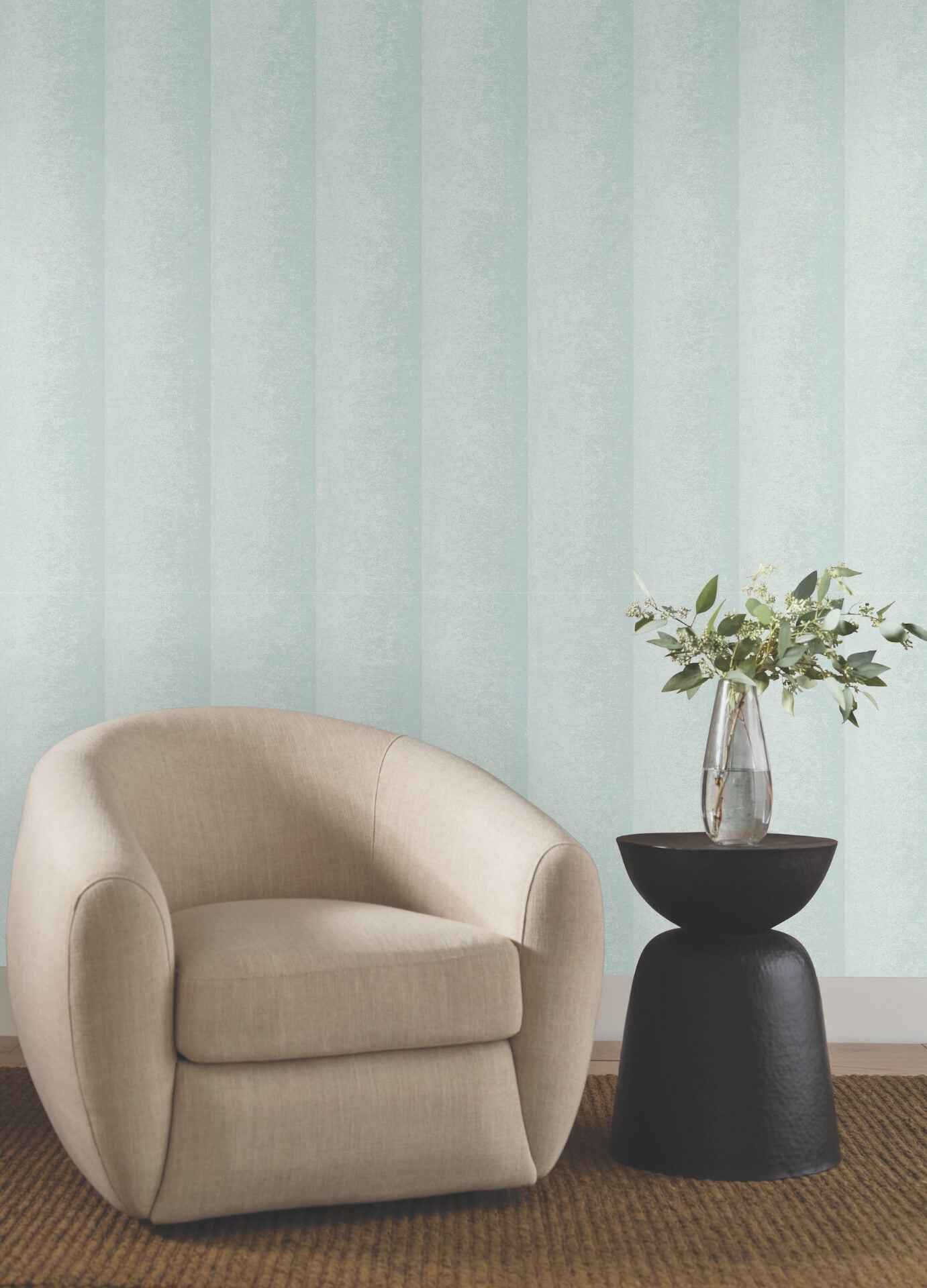 Particle Blue Stripe Wallpaper - York Wallcoverings - NT6164 - York Wallcoverings Wallpaper