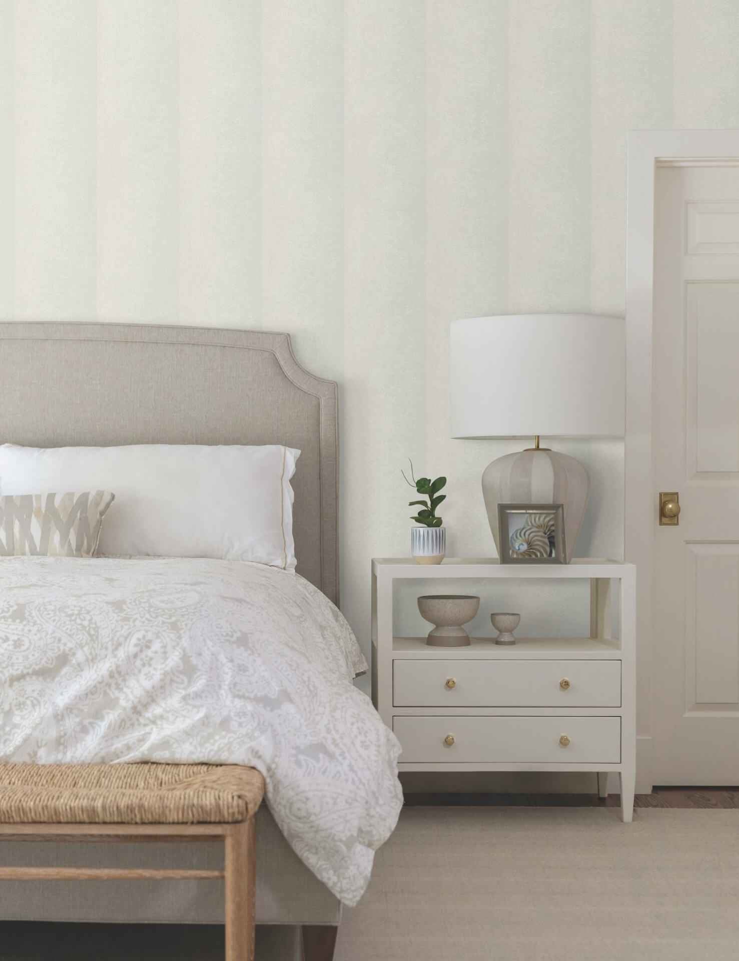 Particle Taupe Stripe Wallpaper - York Wallcoverings - NT6161 - York Wallcoverings Wallpaper