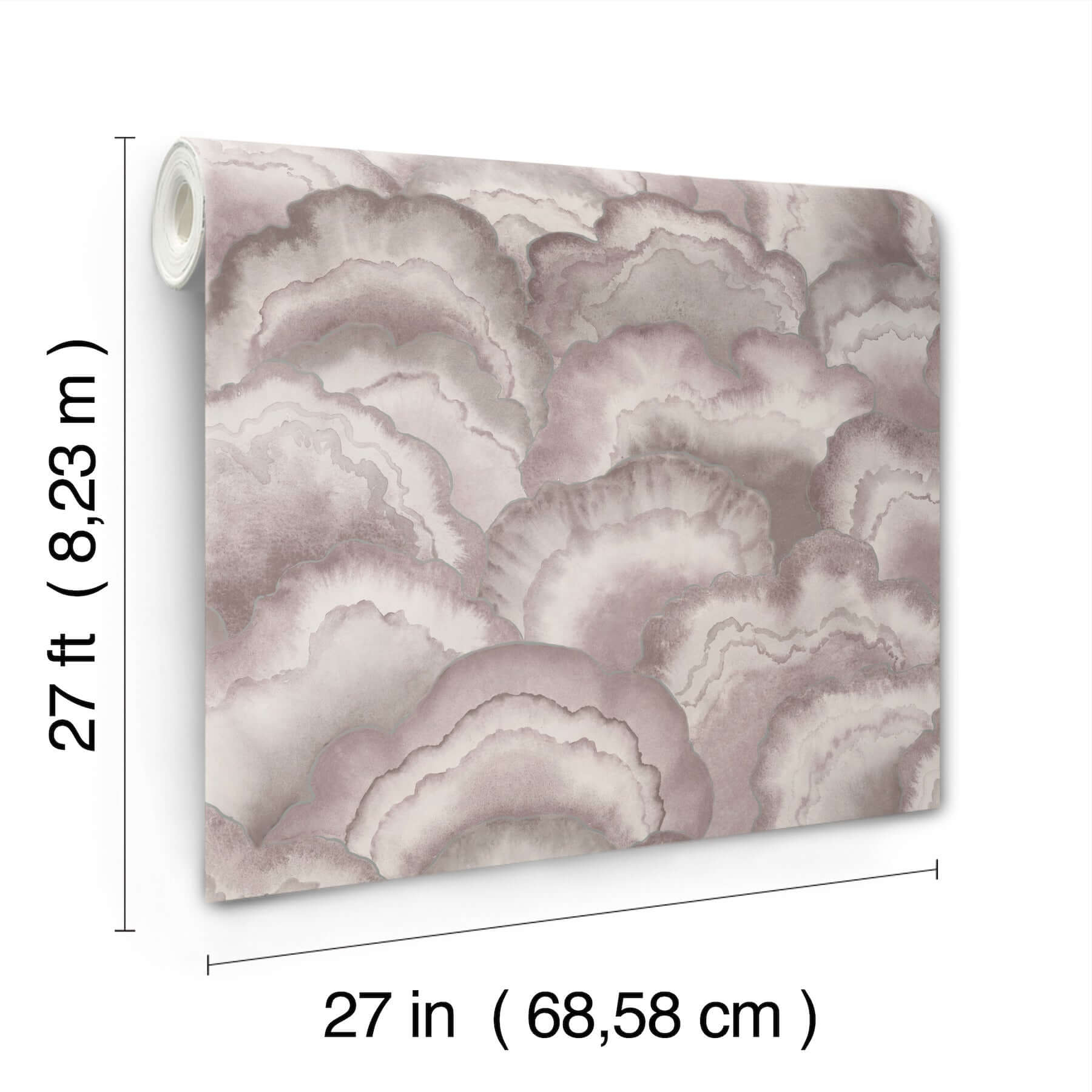 abalone-lavender-fans-wallpaper-york-wallcoverings-nt6185 - York Wallpaper Wallpaper