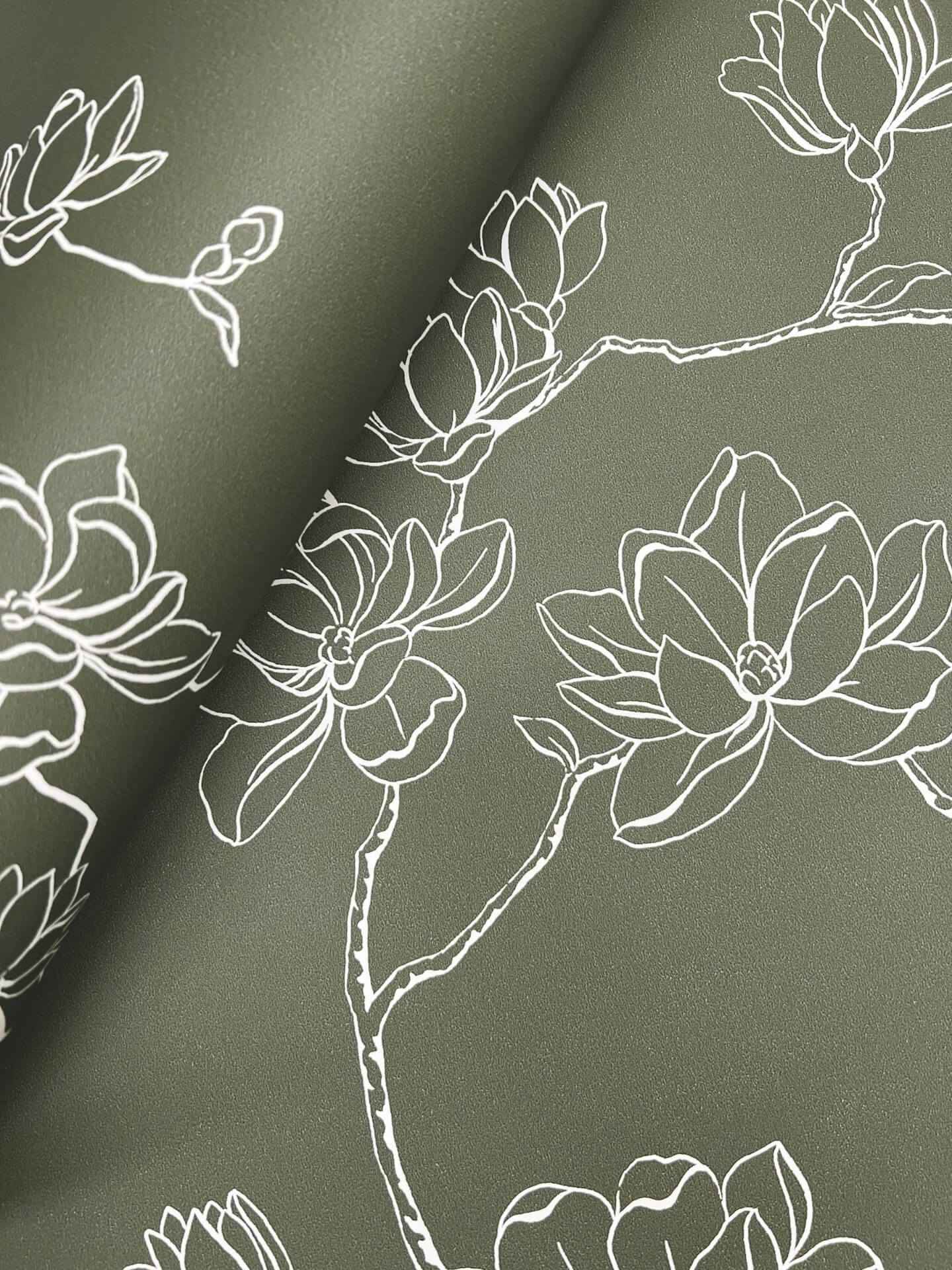 Magnolia Pine Branches Wallpaper - York Wallcoverings - MF4735 - York Wallcoverings Wallpaper