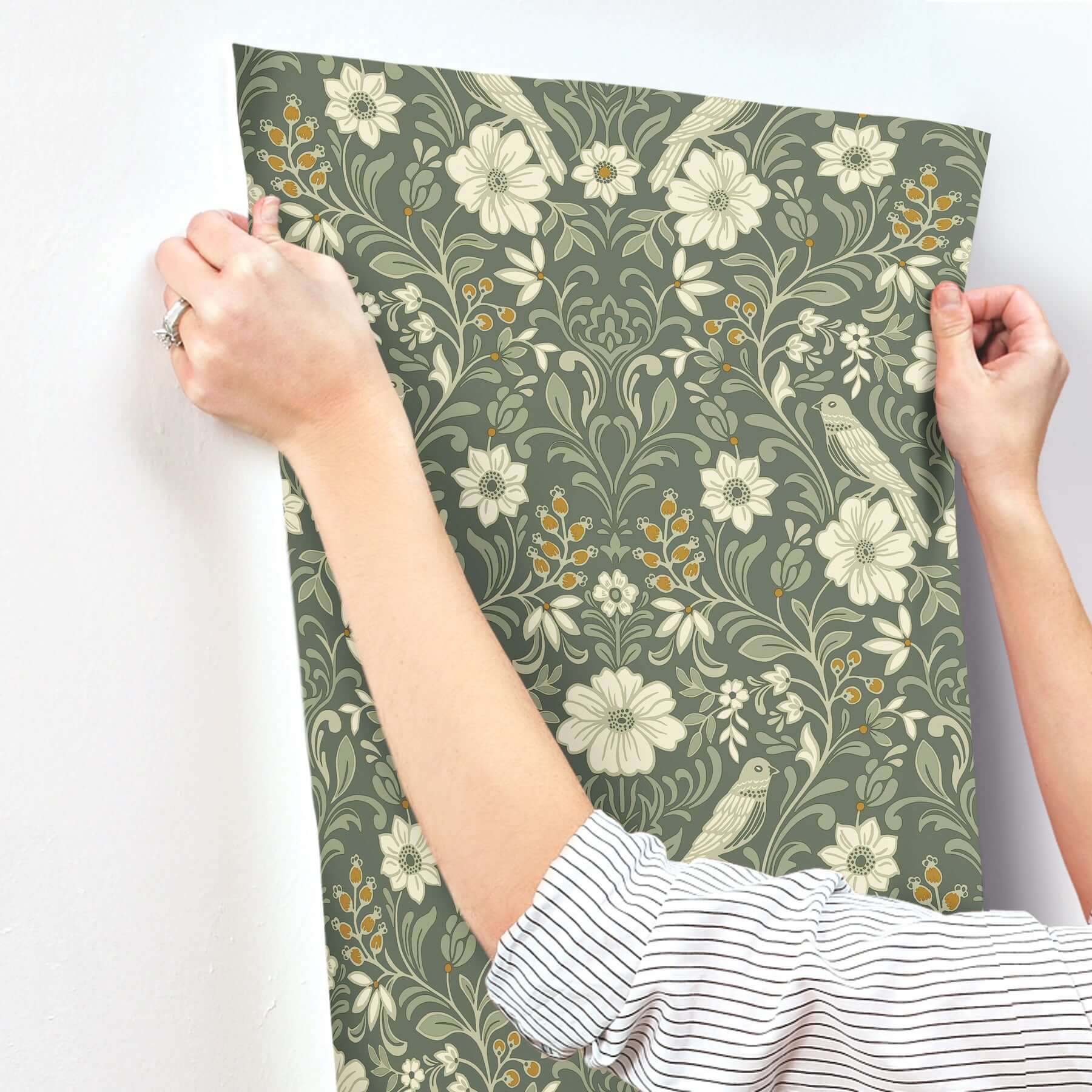 colette-olive-wallpaper-york-wallcoverings-mf4741 - York Wallcoverings Wallpaper