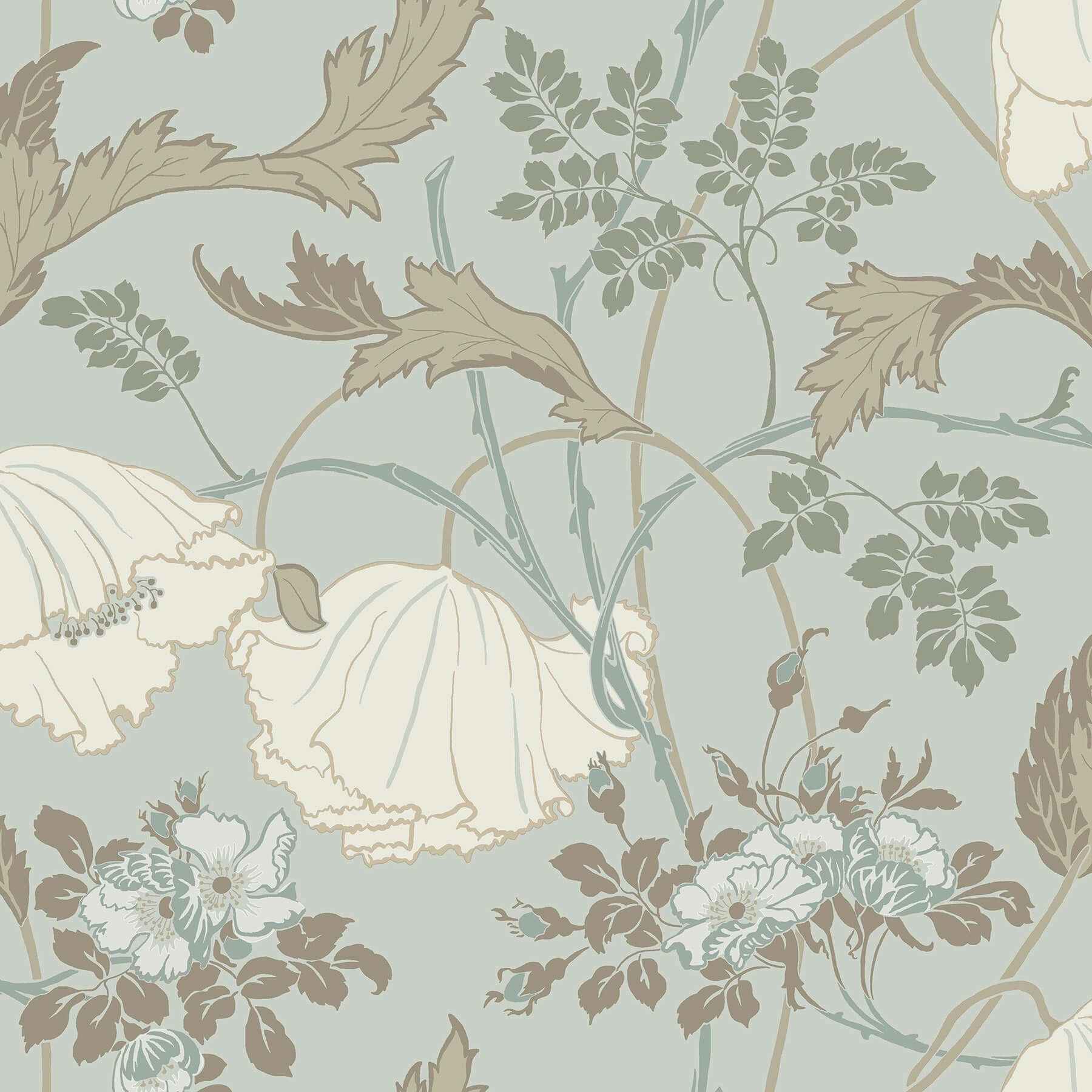 Gwendolyn Blue & Suede Wallpaper - York Wallcoverings - MF4755 - York Wallcoverings Wallpaper
