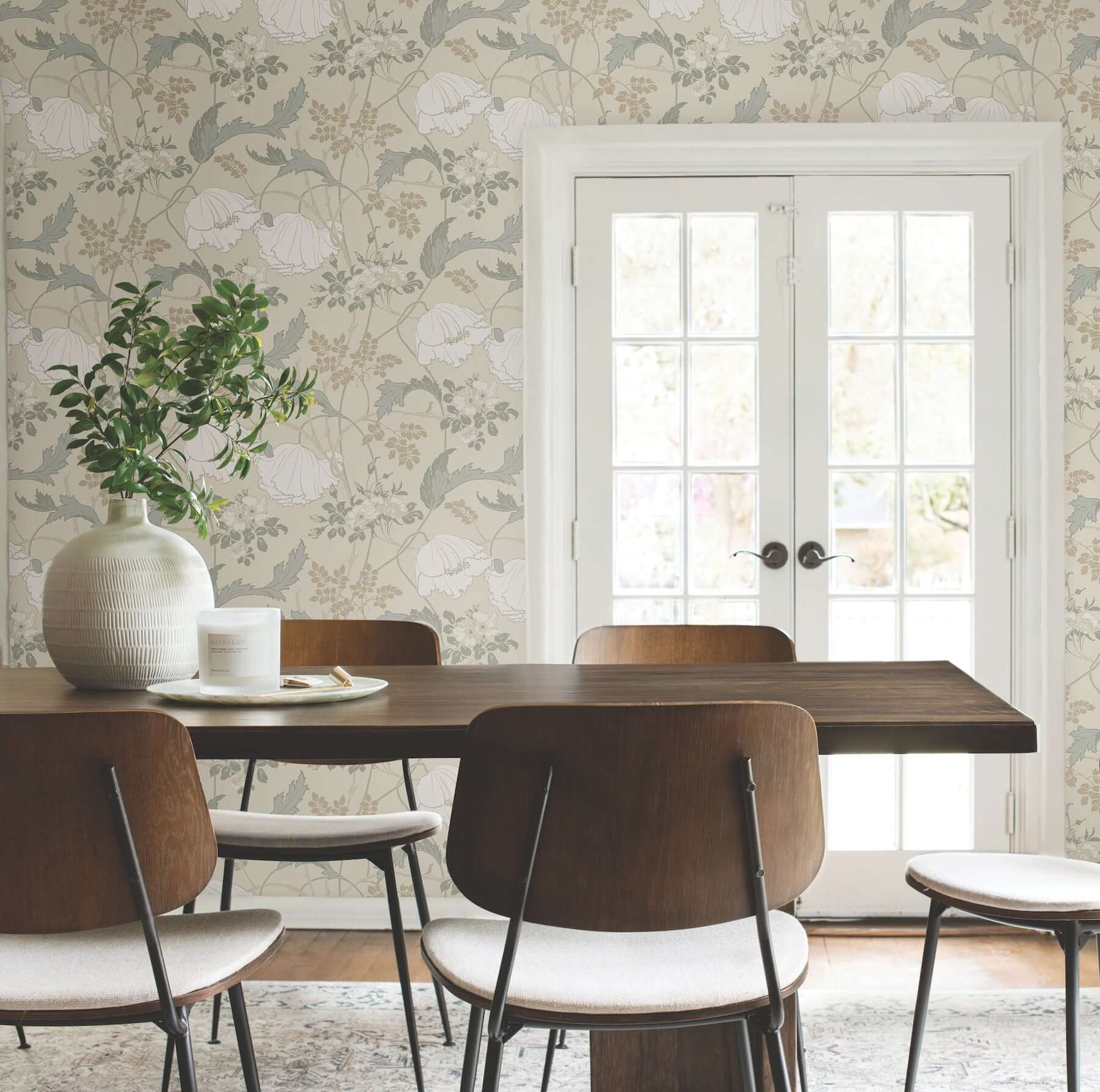 gwendolyn-ivory-grey-wallpaper-york-wallcoverings-mf4753 - York Wallpaper Wallpaper