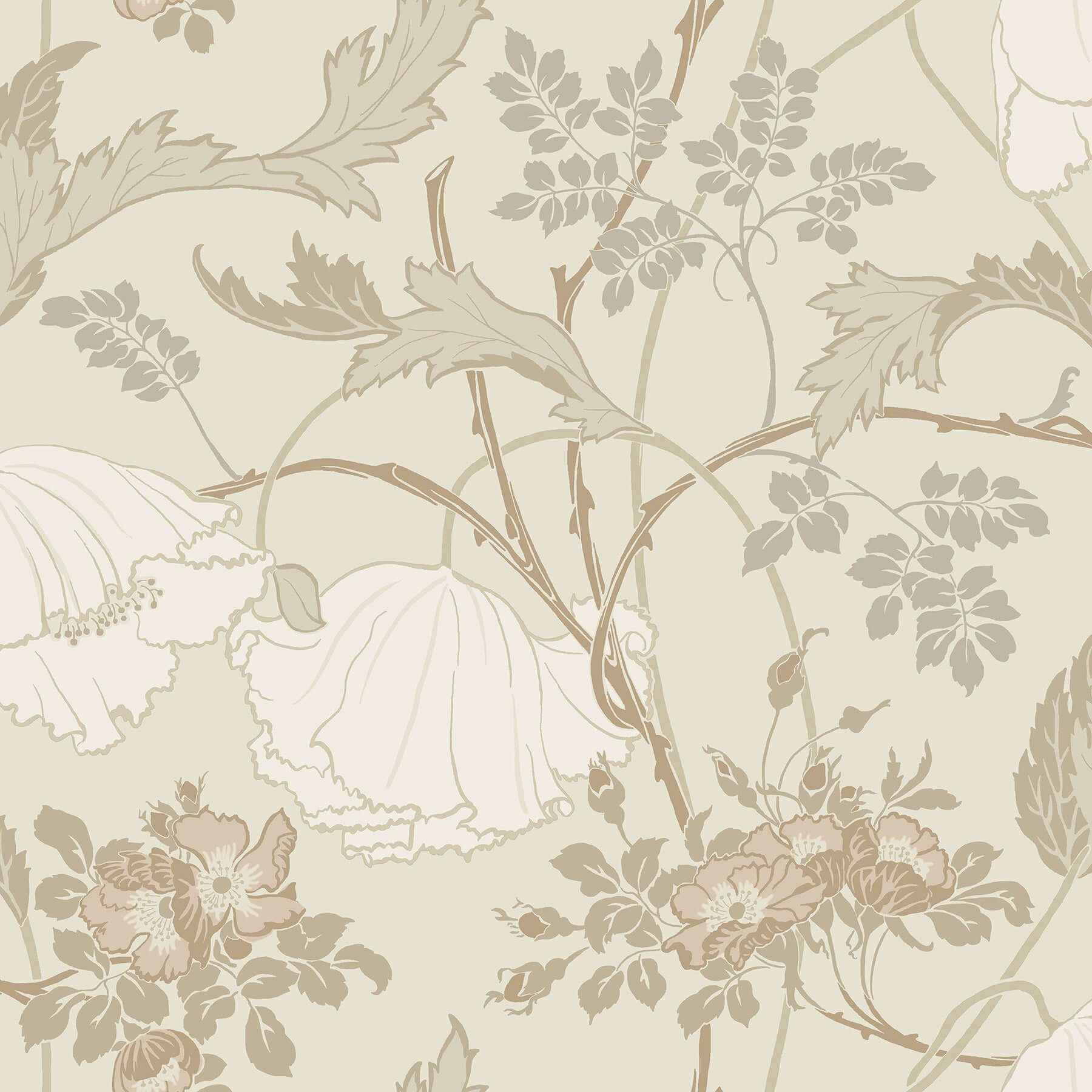 Gwendolyn Neutral & Coral Wallpaper - York Wallcoverings - MF4752 - York Wallcoverings Wallpaper