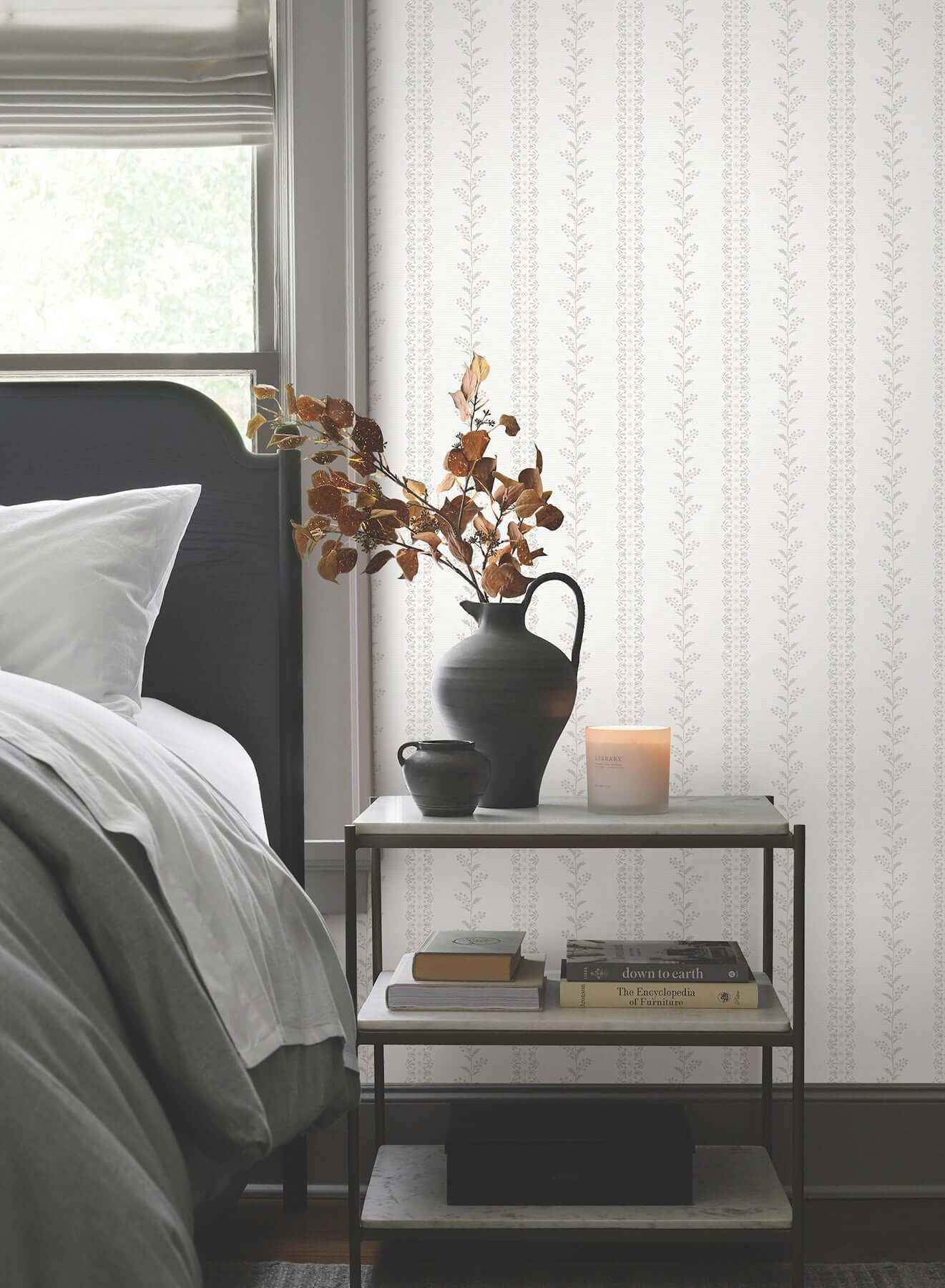 Everleigh Grey Wallpaper - York Wallcoverings - MF4765 - York Wallcoverings Wallpaper