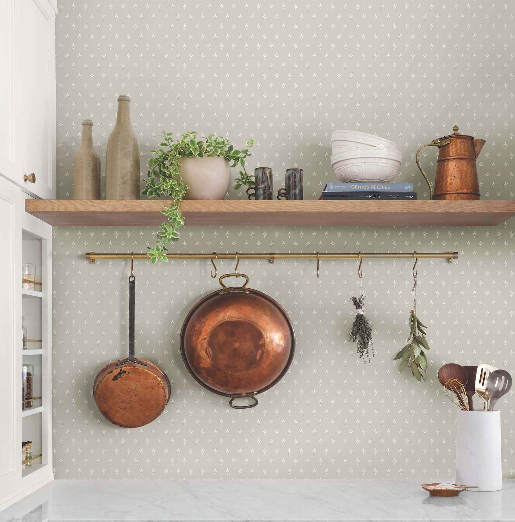Charm Grey Wallpaper - York Wallcoverings - MF4773 - York Wallcoverings Wallpaper