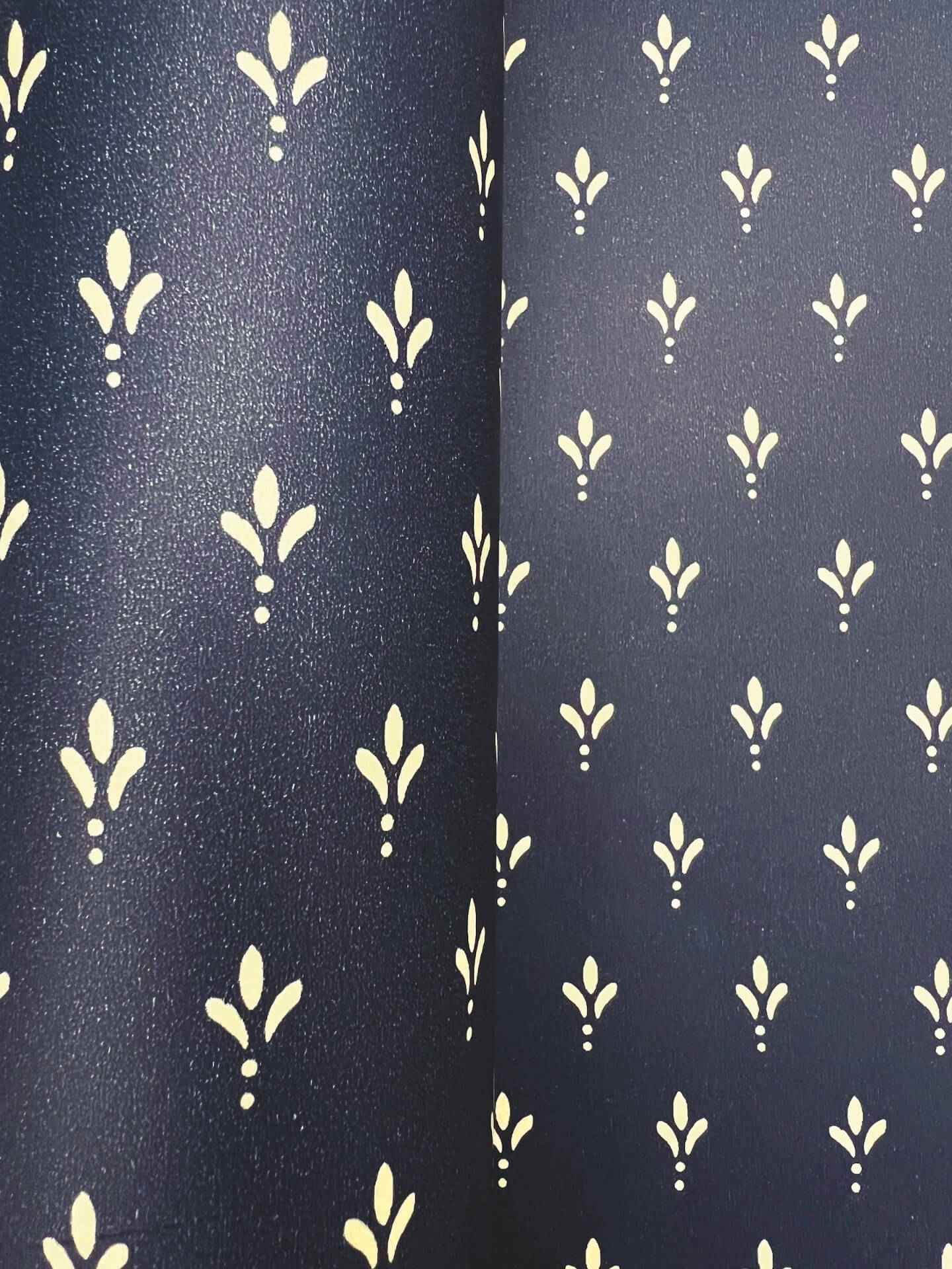 Charm Navy Wallpaper - York Wallcoverings - MF4776 - York Wallcoverings Wallpaper